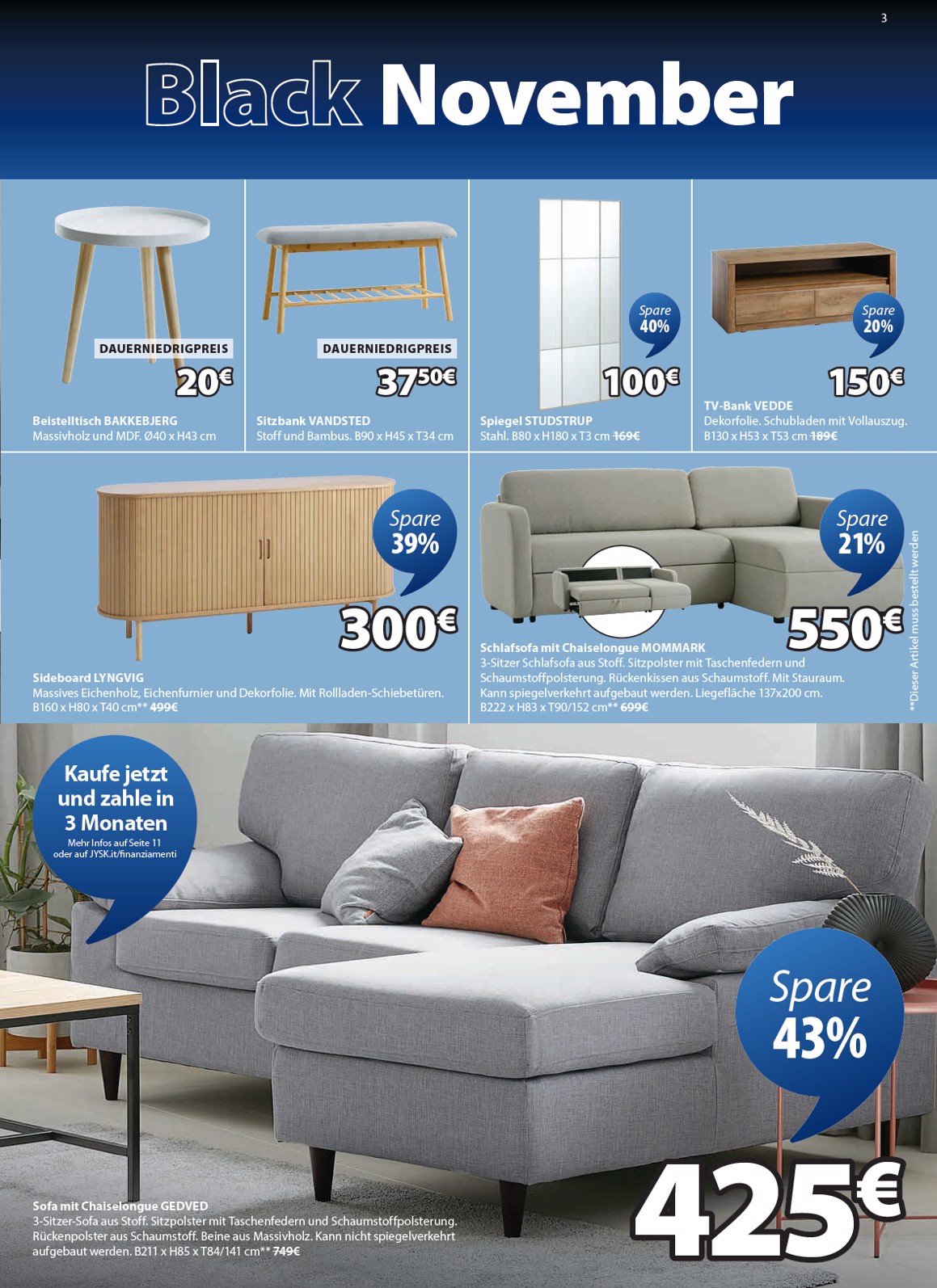 jysk - Volantino JYSK - Großartige Angebote valido dal 06/11 al 30/11 - page: 3