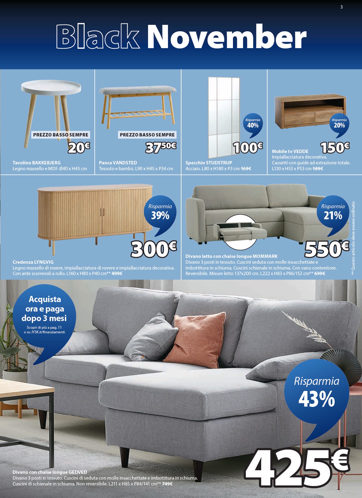 jysk - Volantino JYSK - Grandi offerte valido dal 06/11 al 30/11 - page: 3