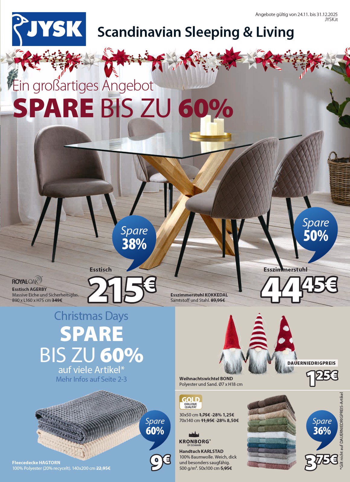 jysk - Volantino JYSK - Großartige Angebote valido dal 24/11 al 31/12