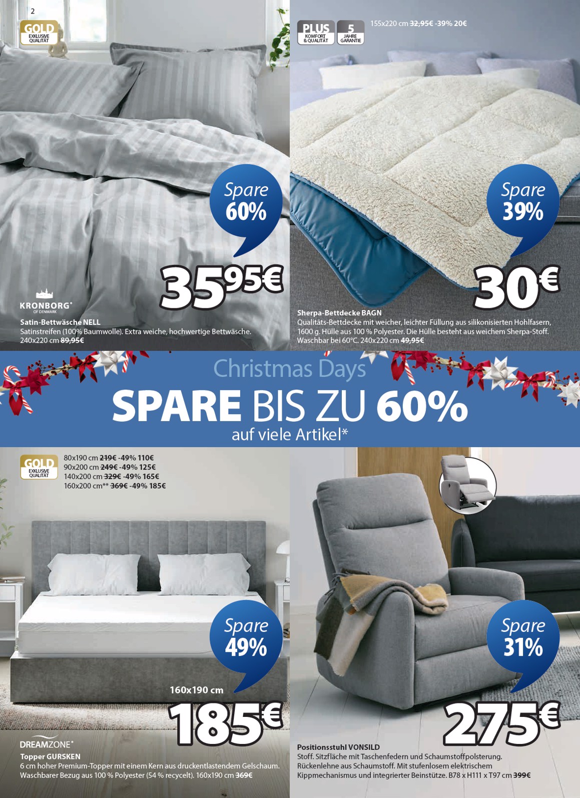 jysk - Volantino JYSK - Großartige Angebote valido dal 24/11 al 31/12 - page: 2