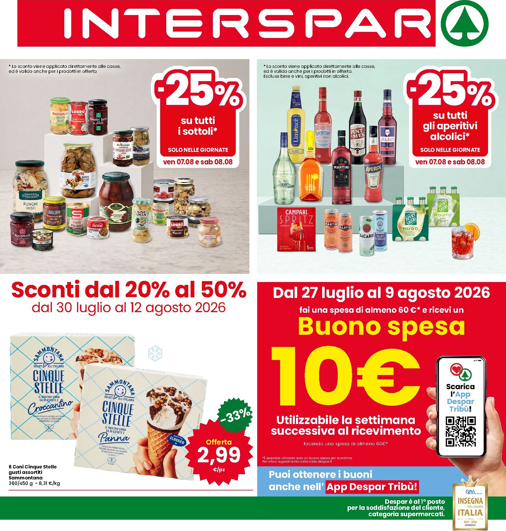 interspar - Volantino attuale di INTERSPAR valido dal giovedì 30/07/2026 al mercoledì 12/08/2026