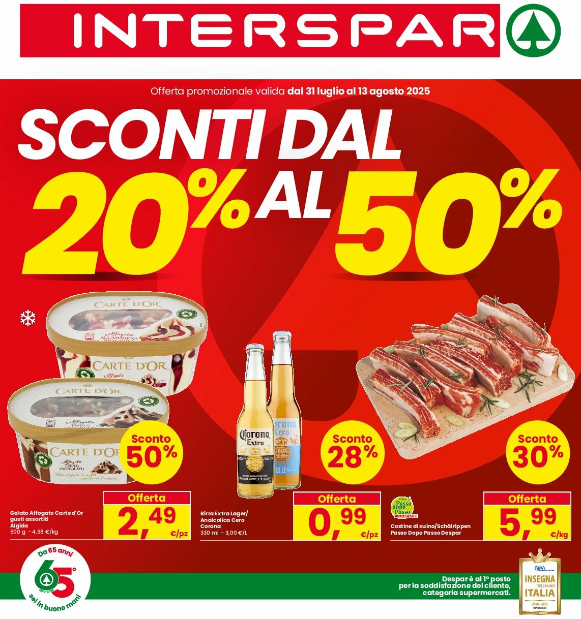 interspar - Volantino INTERSPAR valido dal 31/07 al 13/08