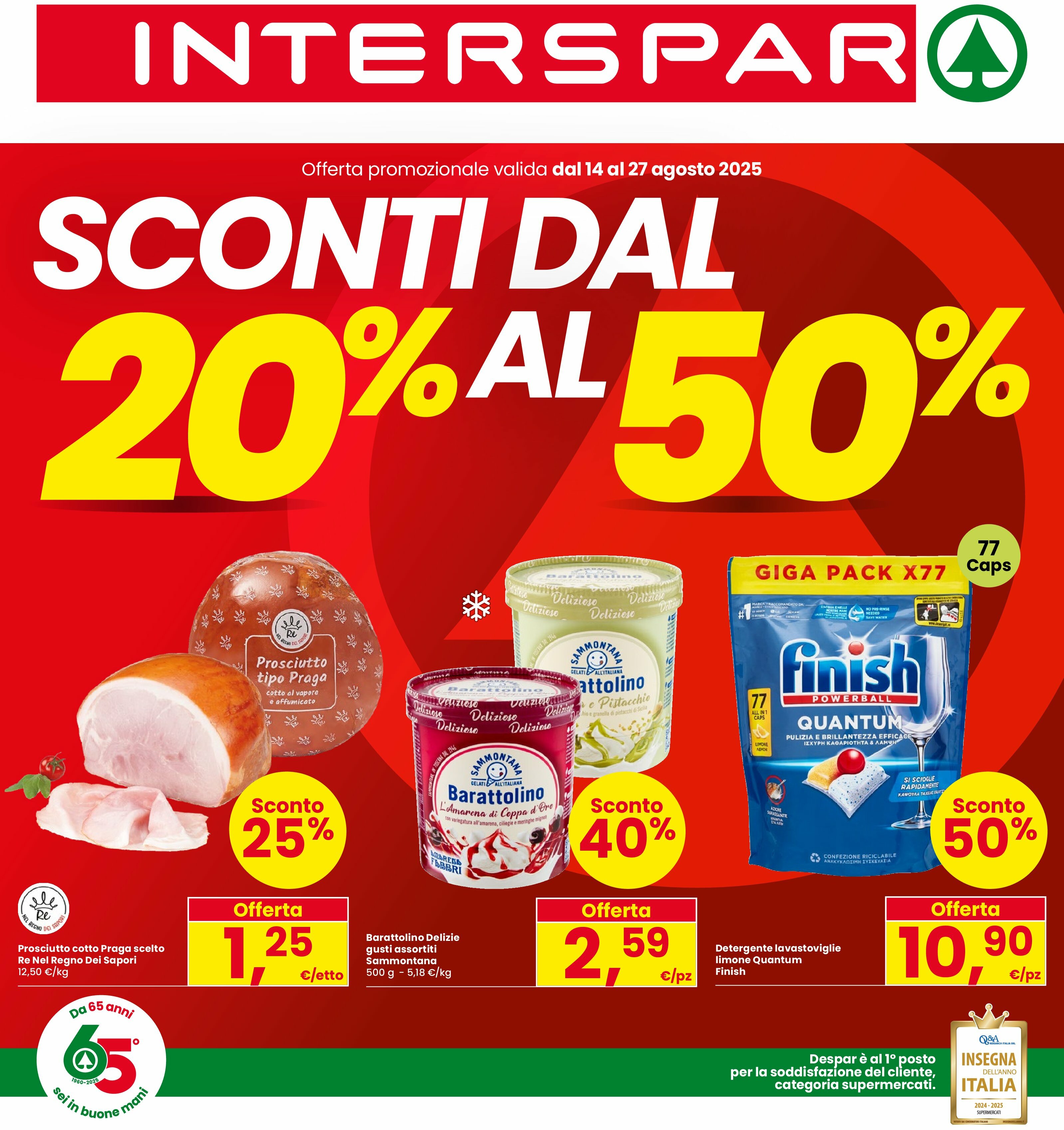 interspar - Volantino INTERSPAR valido dal 14/08 al 27/08