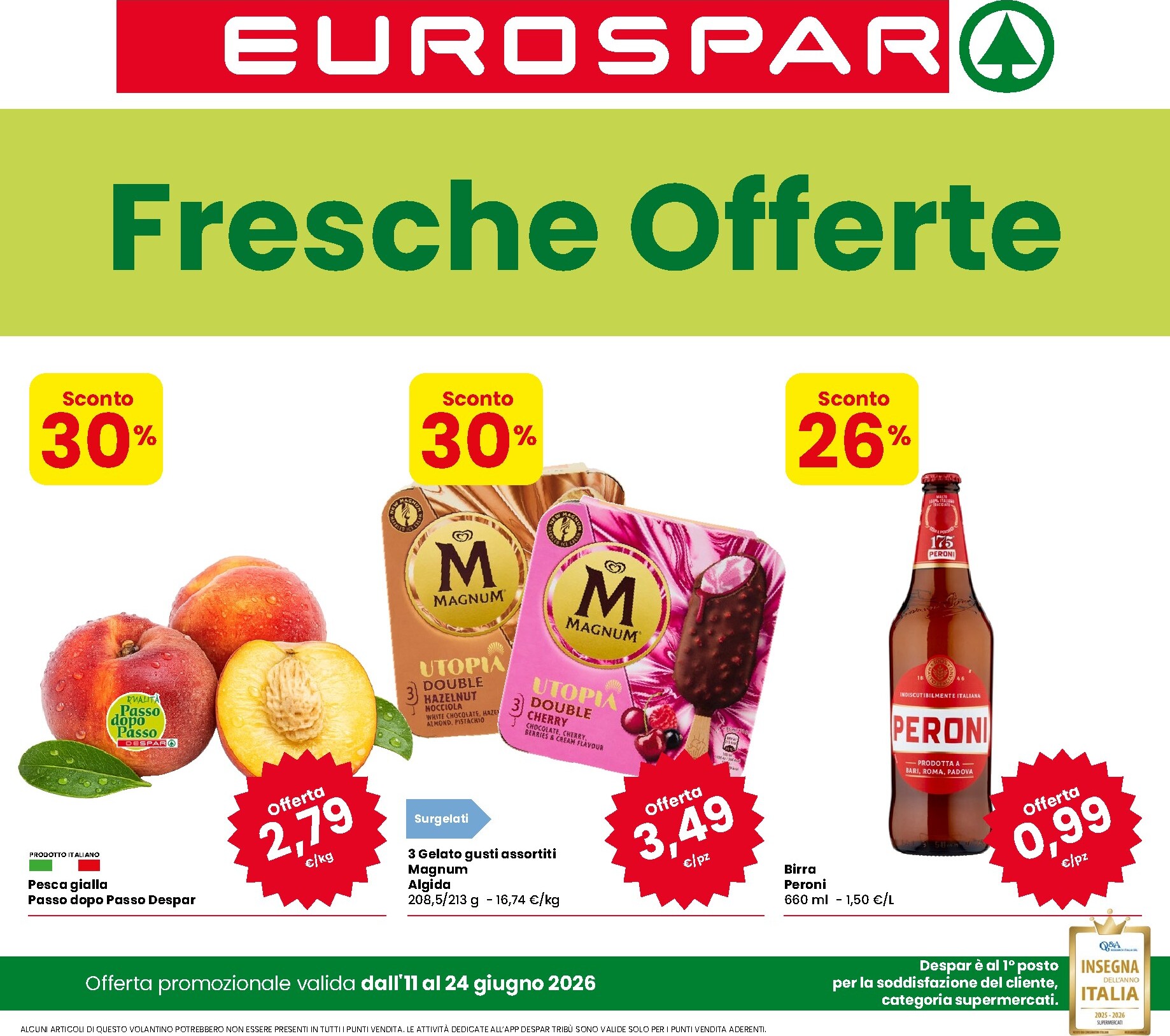 eurospar - Volantino attuale di Eurospar valido dal giovedì 11/06/2026 al mercoledì 24/06/2026