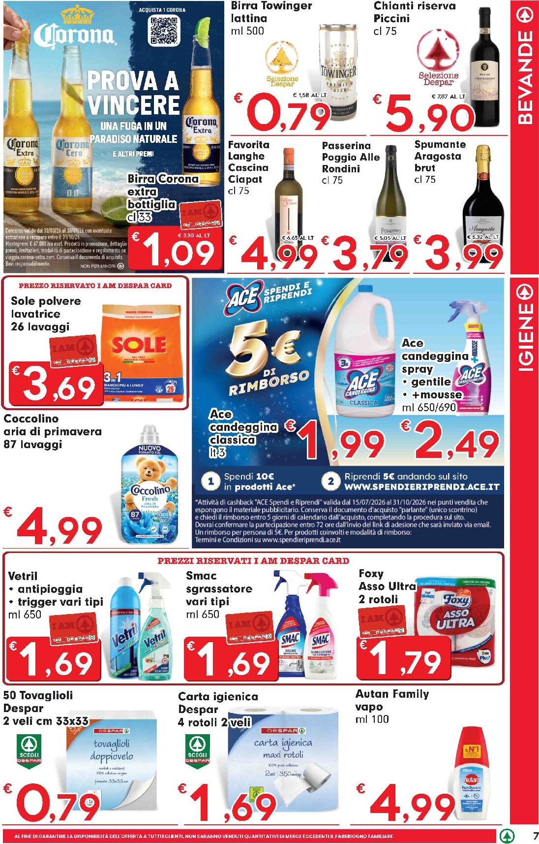 eurospar - Volantino Eurospar - Un mare di offerte per la prossima settimana dal giovedì 30/07/2026 al mercoledì 12/08/2026 - page: 7