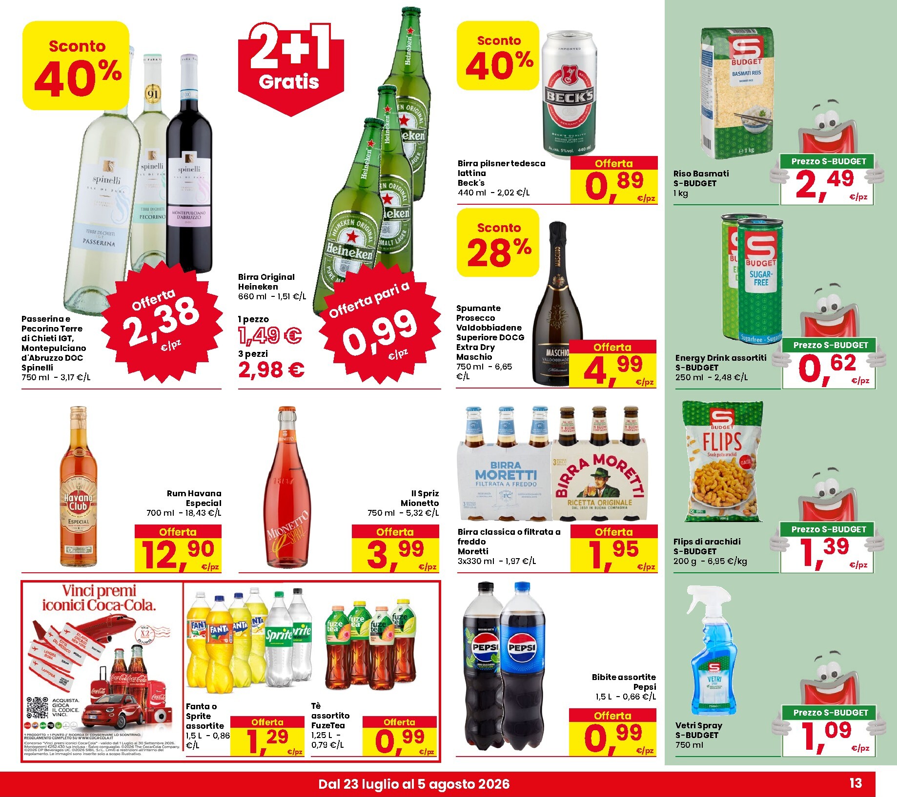 eurospar - Volantino attuale di Eurospar valido dal giovedì 23/07/2026 al mercoledì 05/08/2026 - page: 13