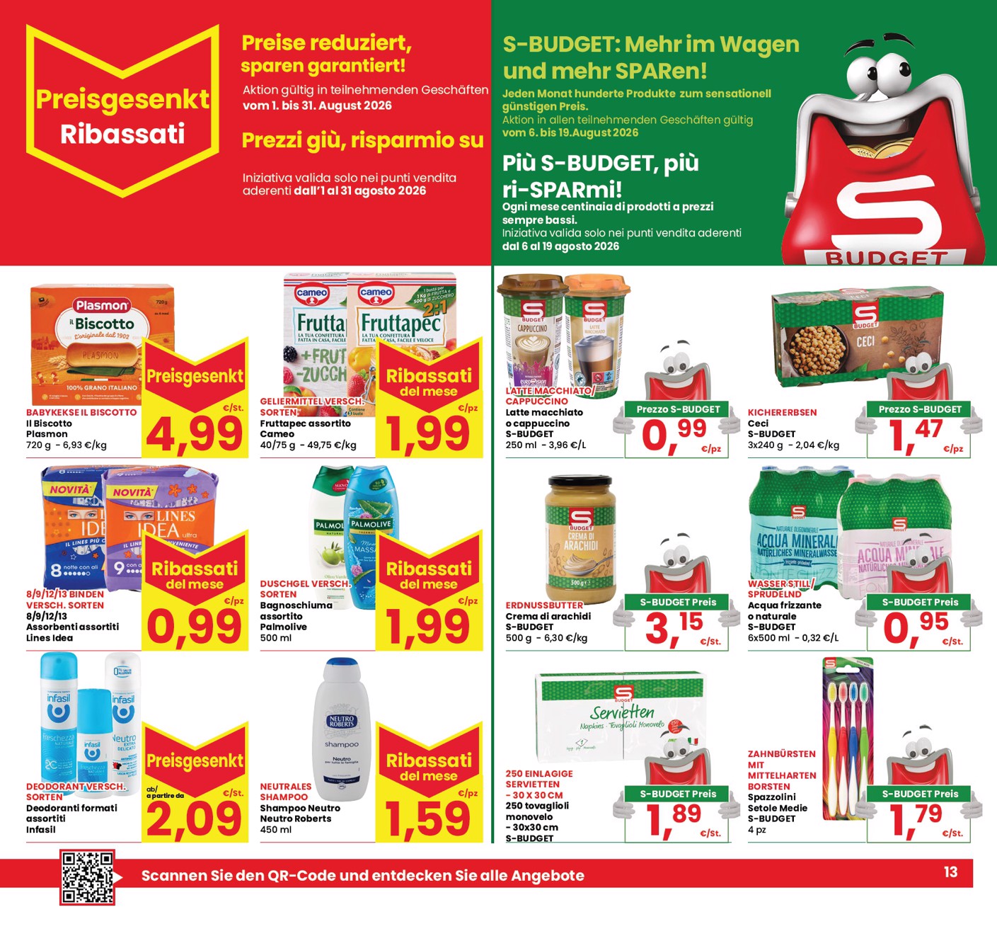 eurospar - Volantino attuale di Eurospar - Tutto Nuovo multilingue valido dal giovedì 06/08/2026 al mercoledì 19/08/2026 - page: 13