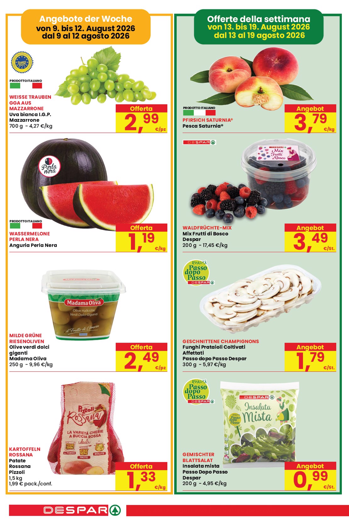 eurospar - Volantino attuale di Eurospar & Despar - Offerte a tutto gusto multilingue valido dal giovedì 06/08/2026 al mercoledì 19/08/2026 - page: 2