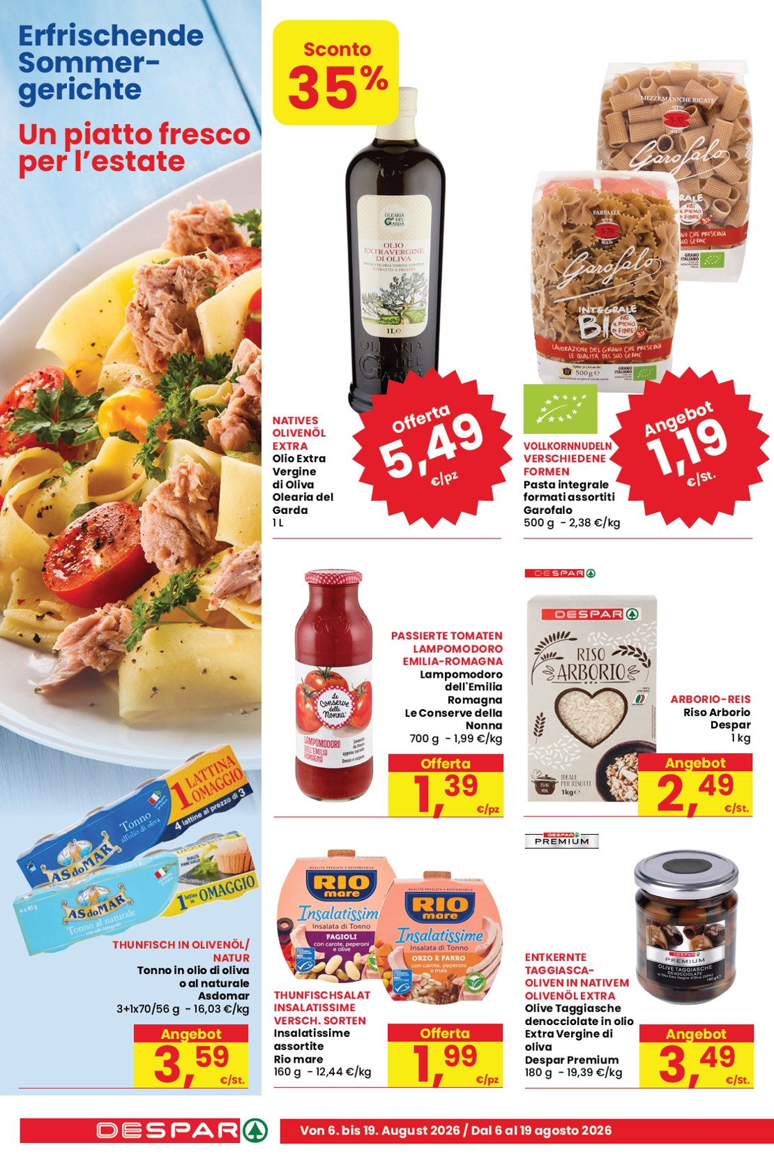 eurospar - Volantino attuale di Eurospar & Despar - Offerte a tutto gusto multilingue valido dal giovedì 06/08/2026 al mercoledì 19/08/2026 - page: 12