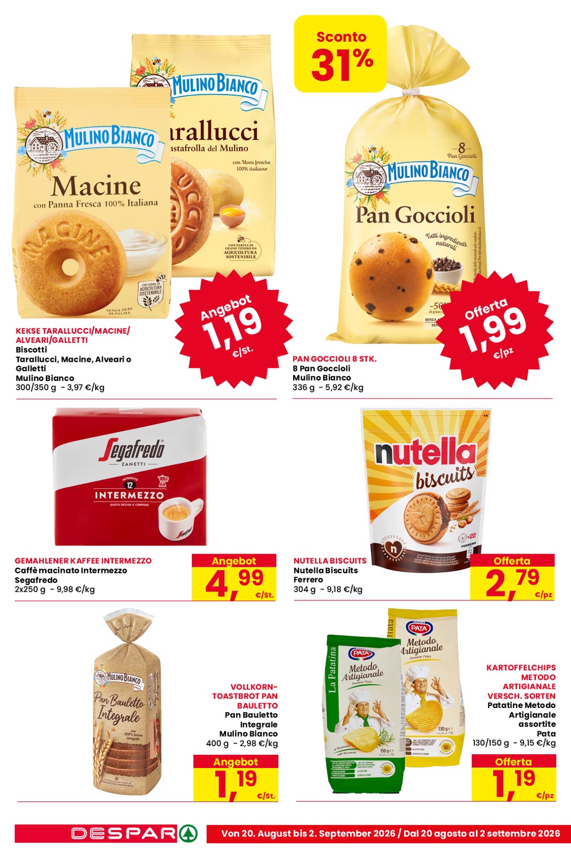 eurospar - Volantino attuale di Eurospar & Despar valido dal giovedì 20/08/2026 al mercoledì 02/09/2026 - page: 12