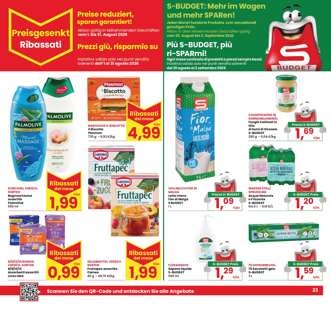 eurospar - Volantino attuale di Eurospar - Bozen, Bolzano valido dal giovedì 20/08/2026 al mercoledì 02/09/2026 - page: 23