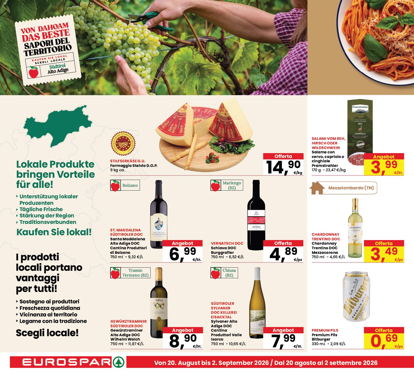 eurospar - Volantino attuale di Eurospar - Bozen, Bolzano valido dal giovedì 20/08/2026 al mercoledì 02/09/2026 - page: 18