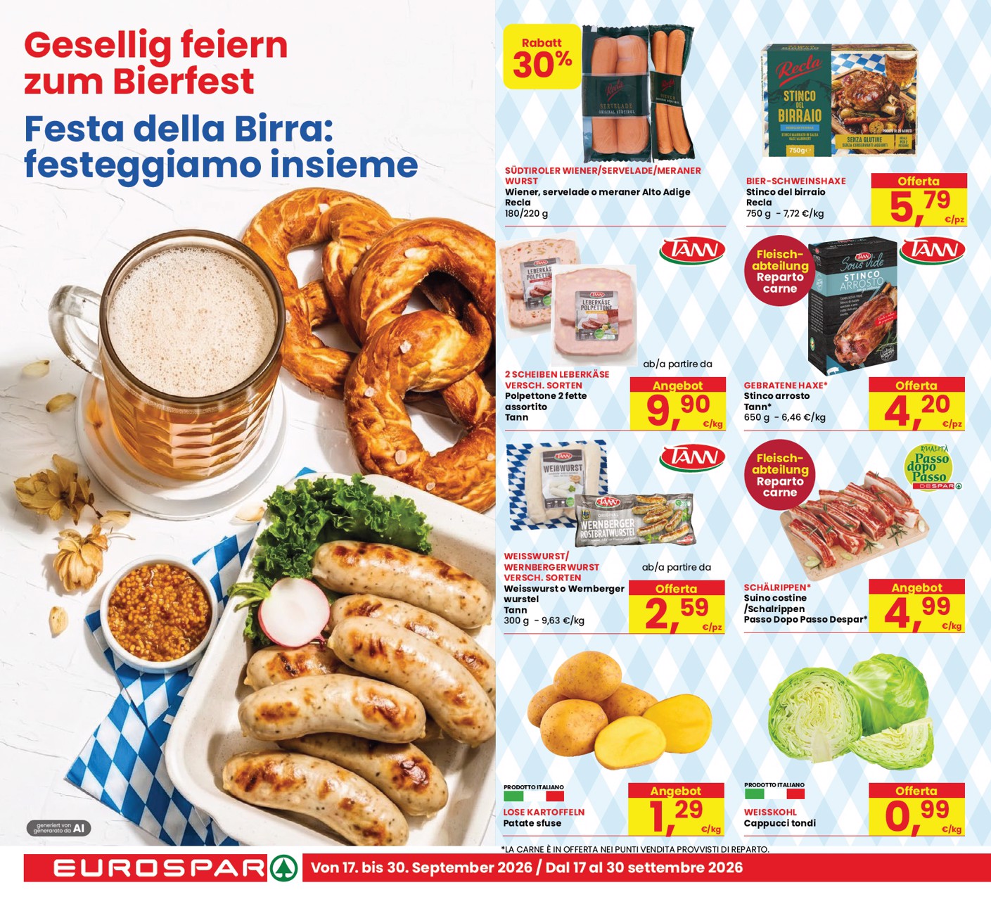 eurospar - Volantino attuale di Eurospar valido dal giovedì 17/09/2026 al mercoledì 30/09/2026 - page: 10