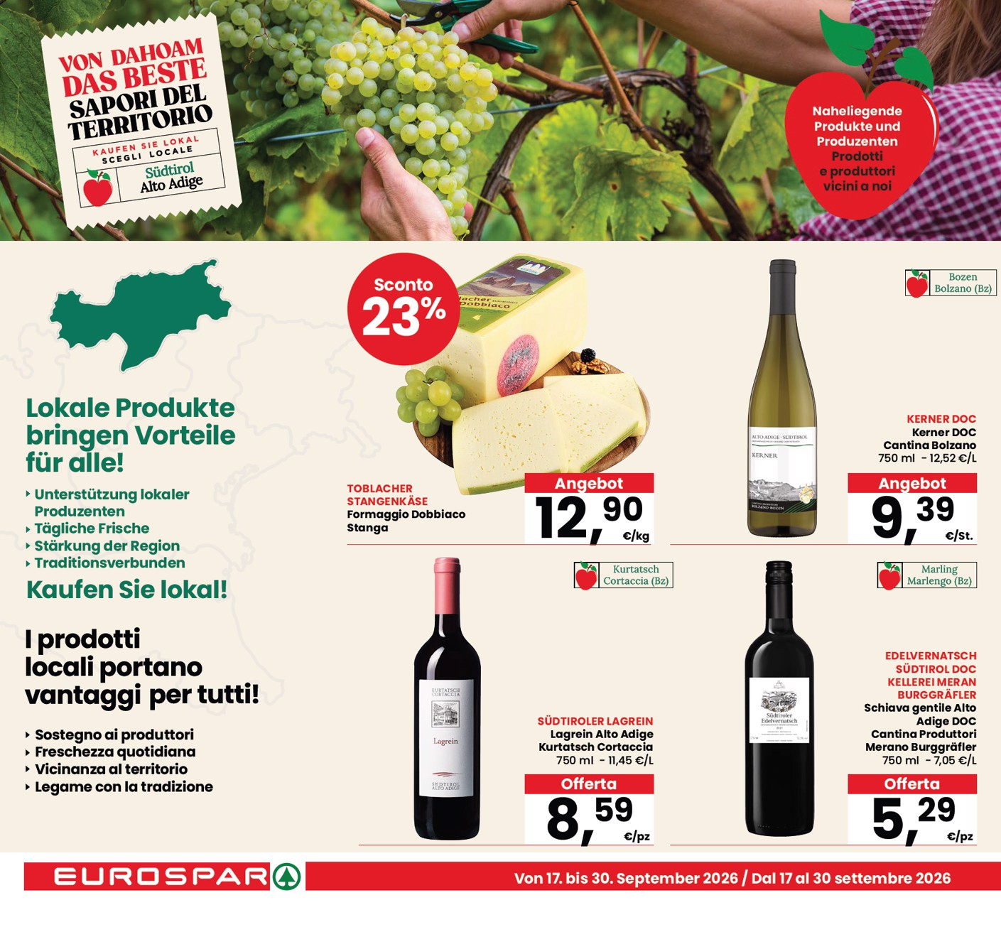 eurospar - Volantino attuale di Eurospar - Bozen, Bolzano valido dal giovedì 17/09/2026 al mercoledì 30/09/2026 - page: 4