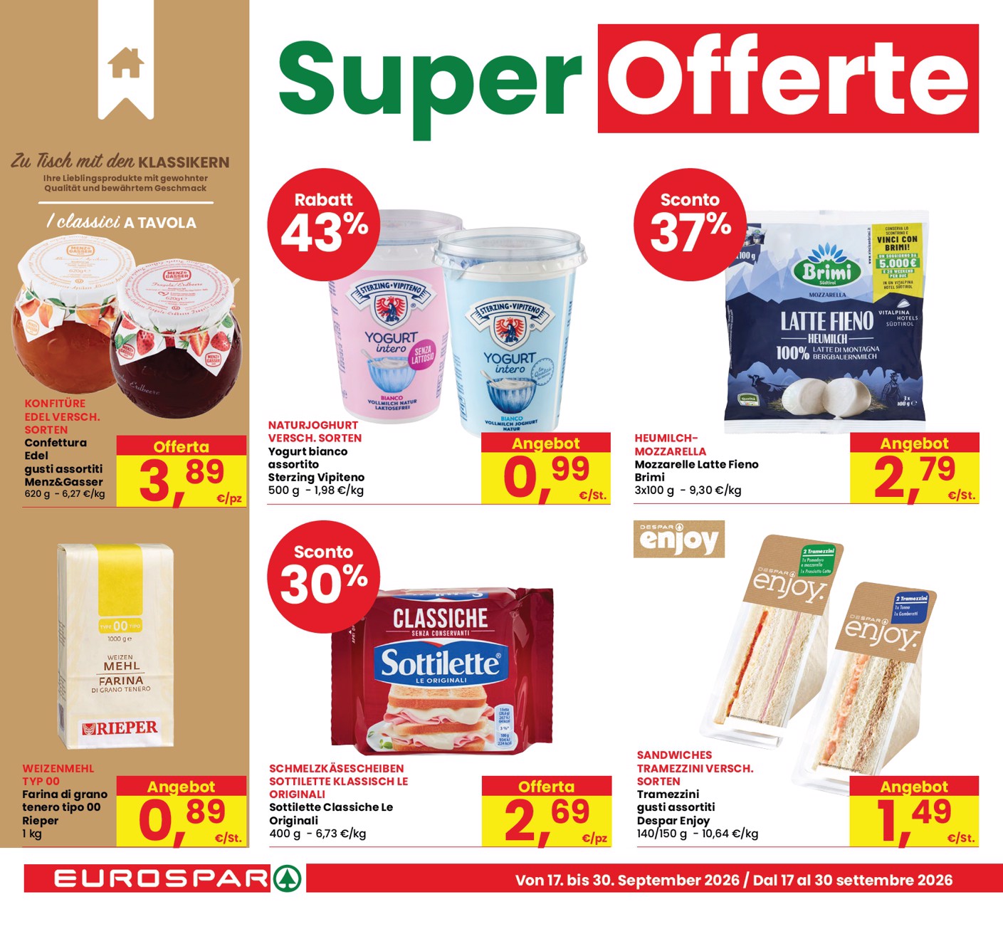 eurospar - Volantino attuale di Eurospar - Bozen, Bolzano valido dal giovedì 17/09/2026 al mercoledì 30/09/2026 - page: 10