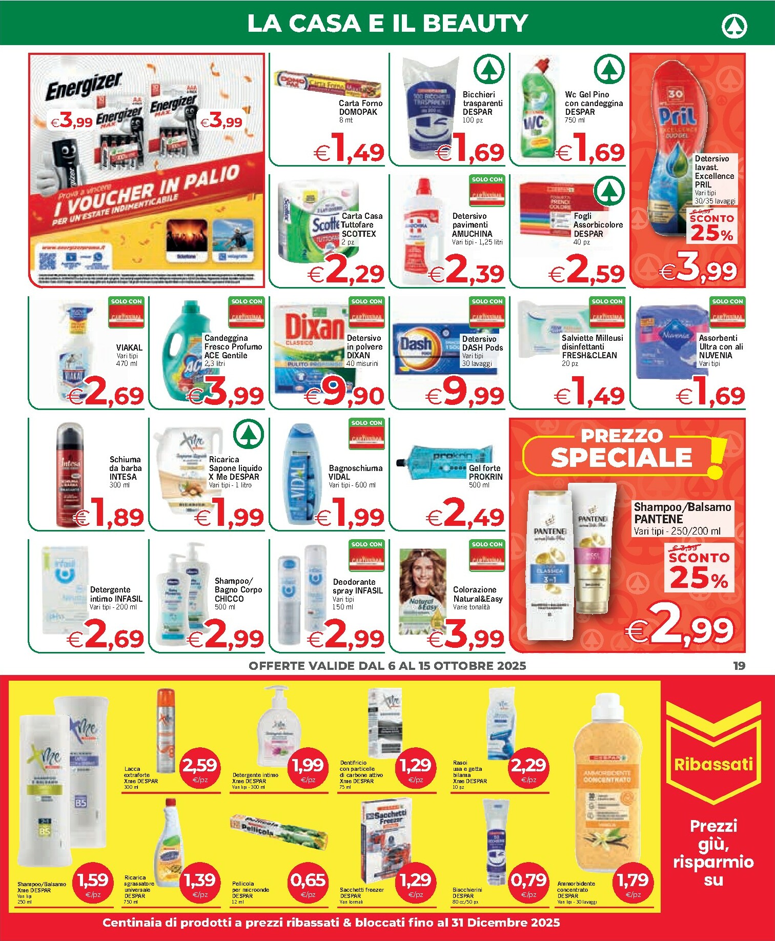 eurospar - Volantino Eurospar - Arzachena, Budoni, Capoterra, Nuoro, Olbia, Ozieri, Porto Torres, Sanluri, Serramanna, Tonara, Tortolì, Santa Teresa di Gallura valido dal 06/10 al 15/10 - page: 19