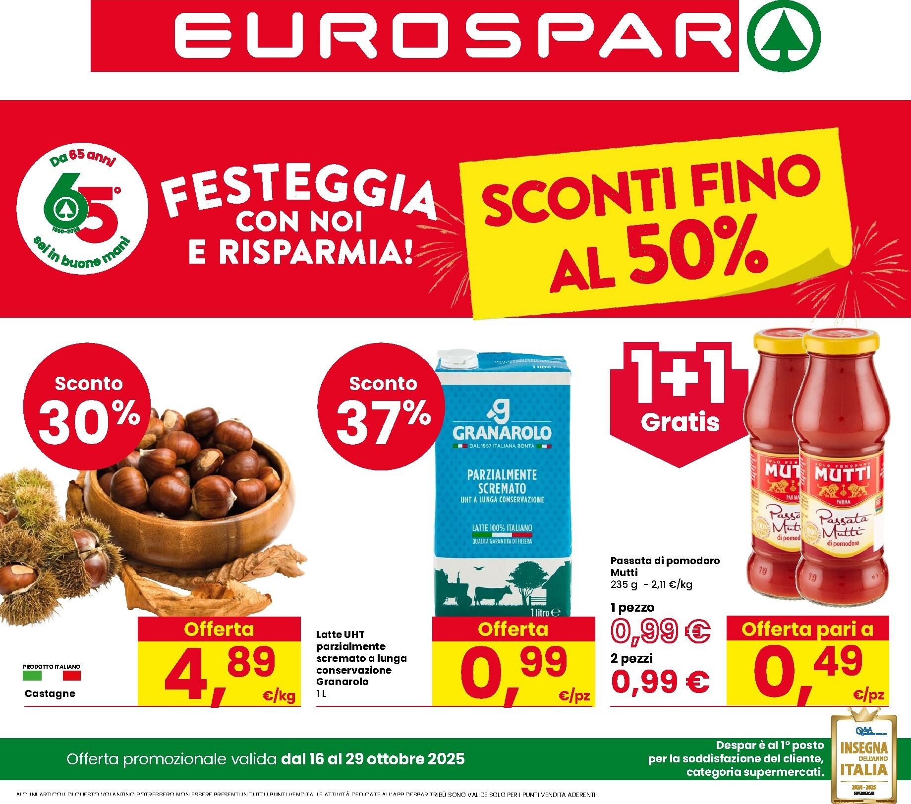 eurospar - Volantino Eurospar valido dal 16/10 al 29/10