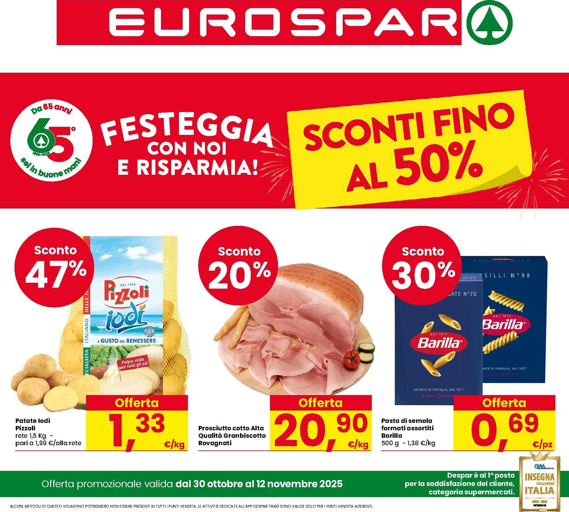 eurospar - Volantino Eurospar valido dal 30/10 al 12/11