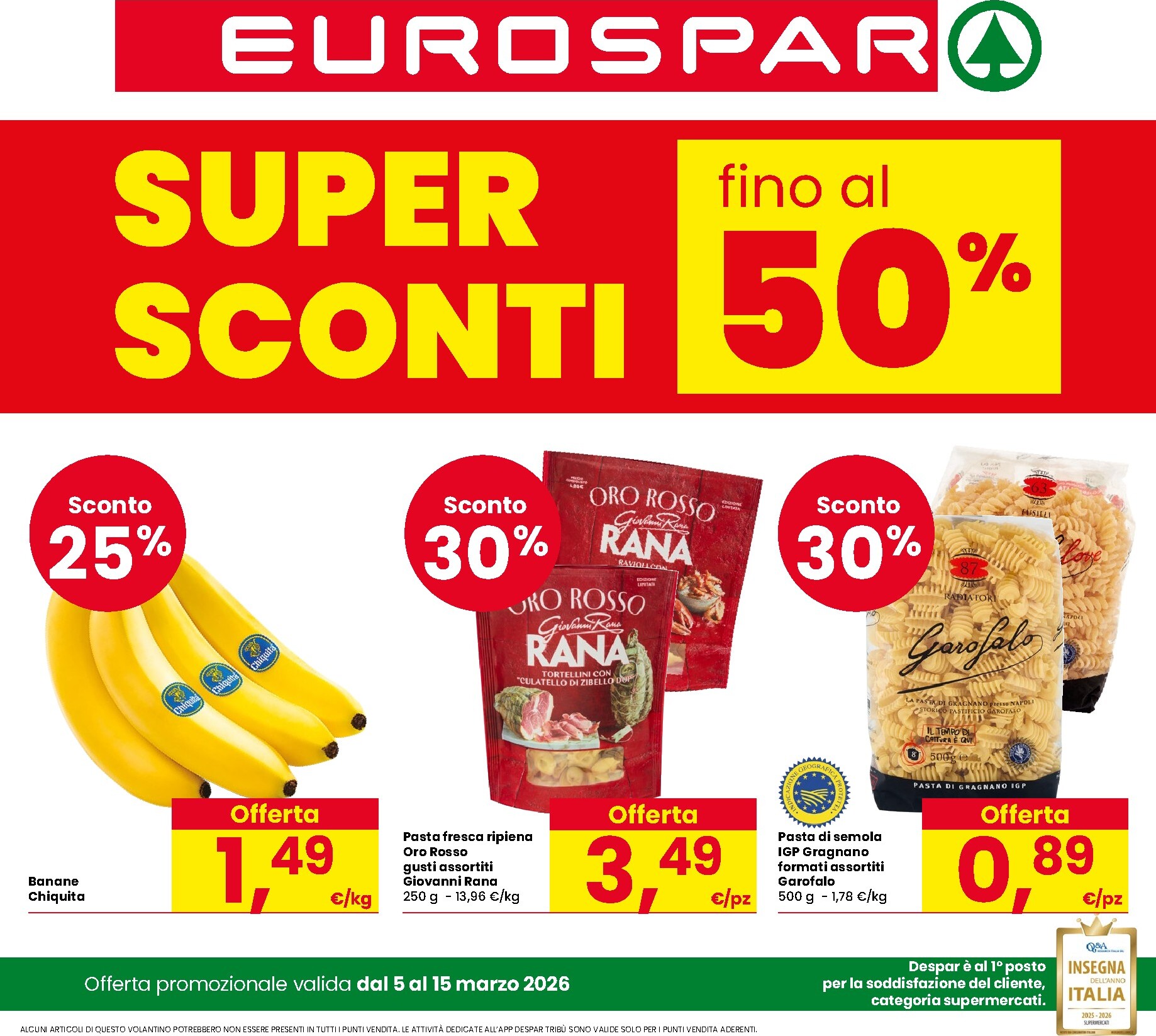 eurospar - Volantino Eurospar valido dal 05/03/2026 al 15/03/2026
