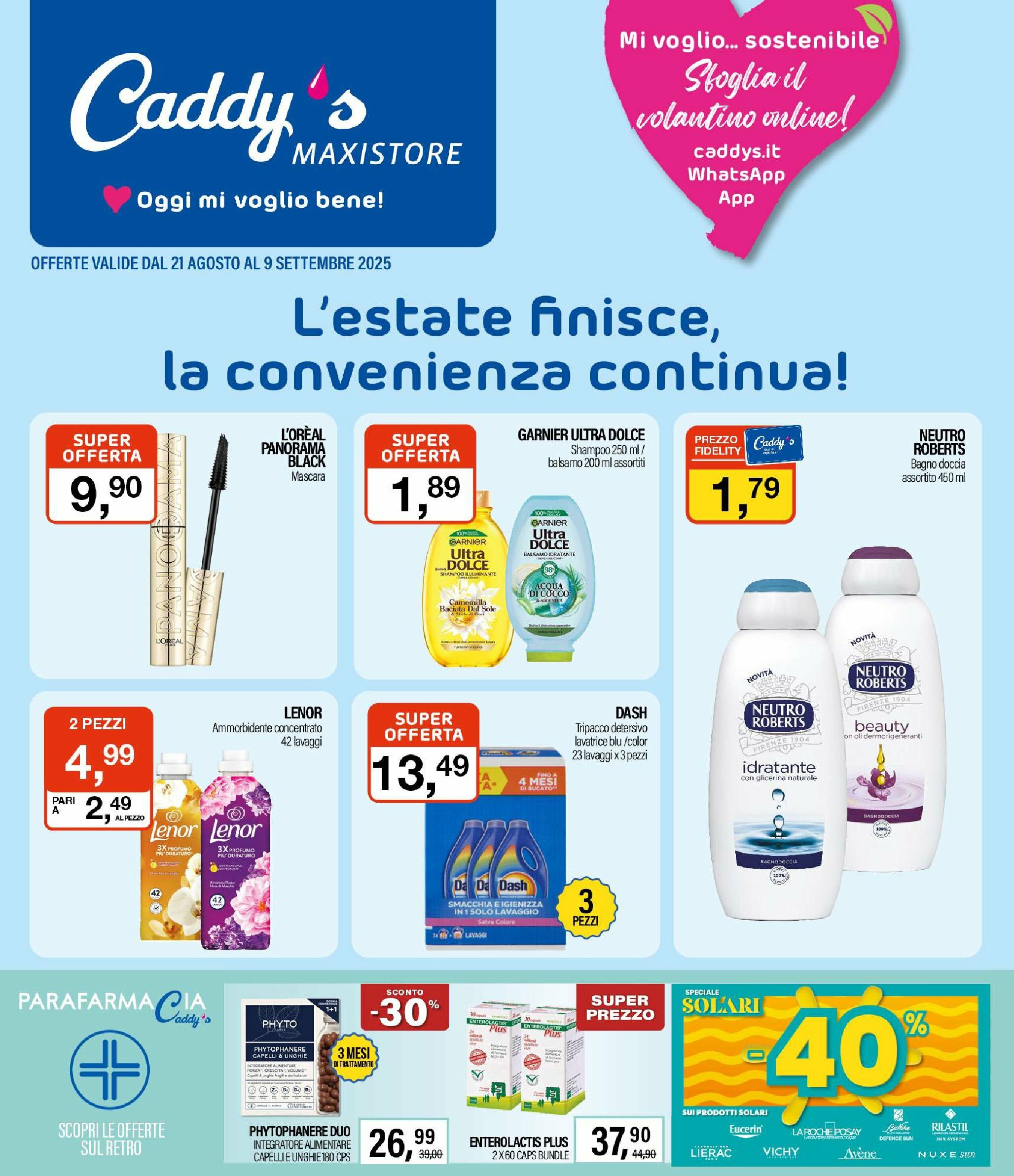 caddy-s - Volantino Caddy's - Maxistore valido dal 21/08 al 09/09