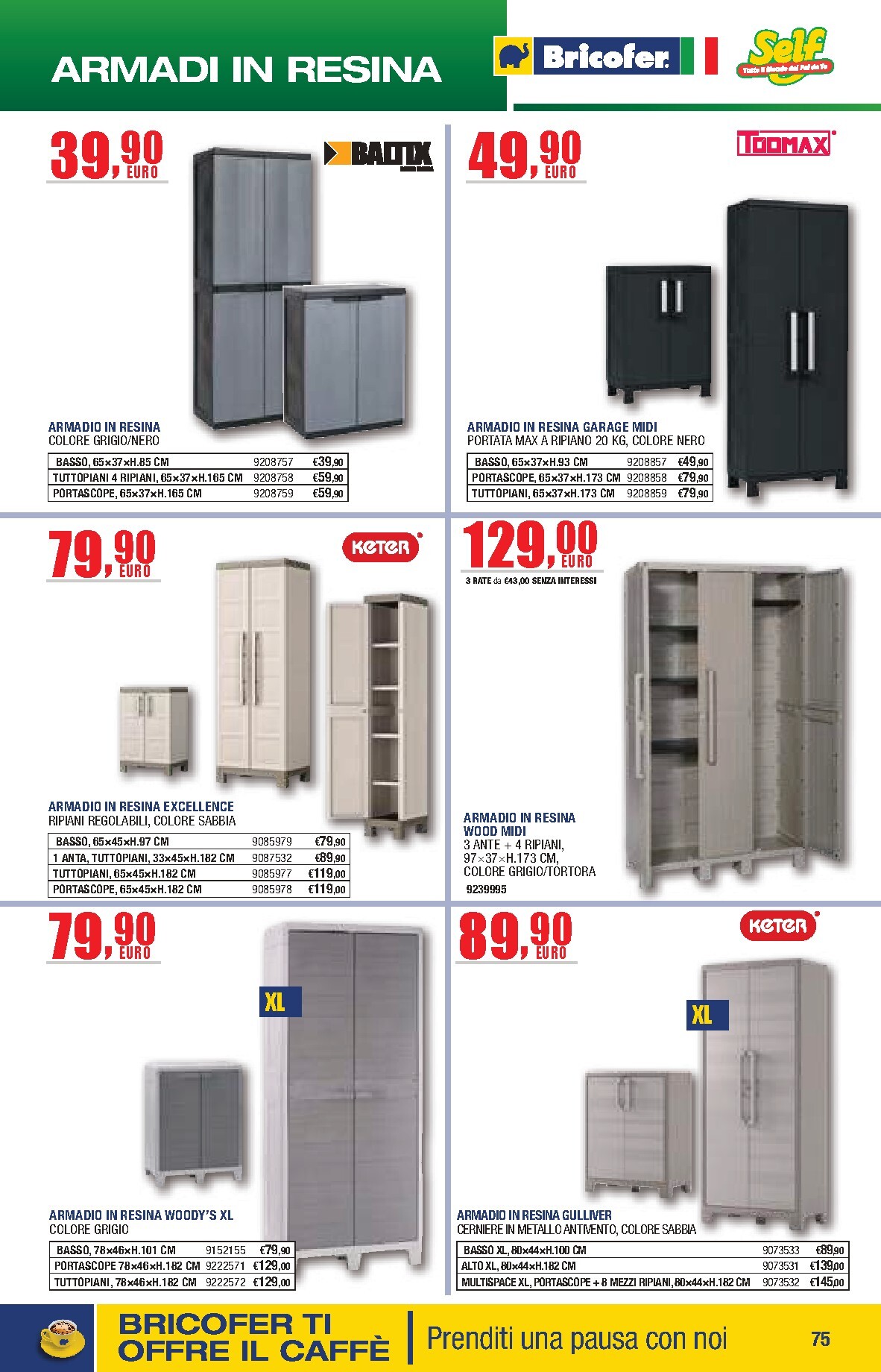bricofer - Volantino attuale di Bricofer - Catalogo Primavera Estate valido dal martedì 05/05/2026 al lunedì 31/08/2026 - page: 75