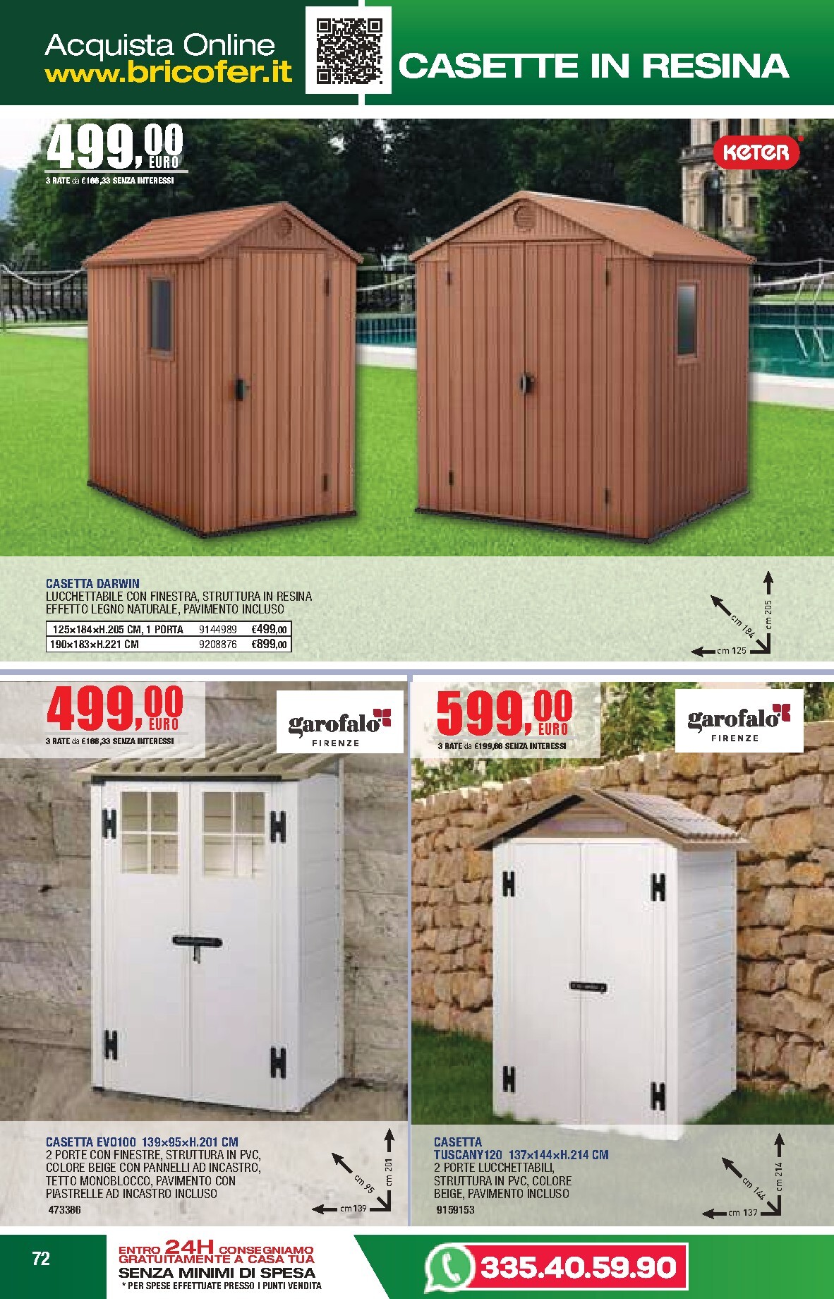 bricofer - Volantino attuale di Bricofer - Catalogo Primavera Estate valido dal martedì 05/05/2026 al lunedì 31/08/2026 - page: 72