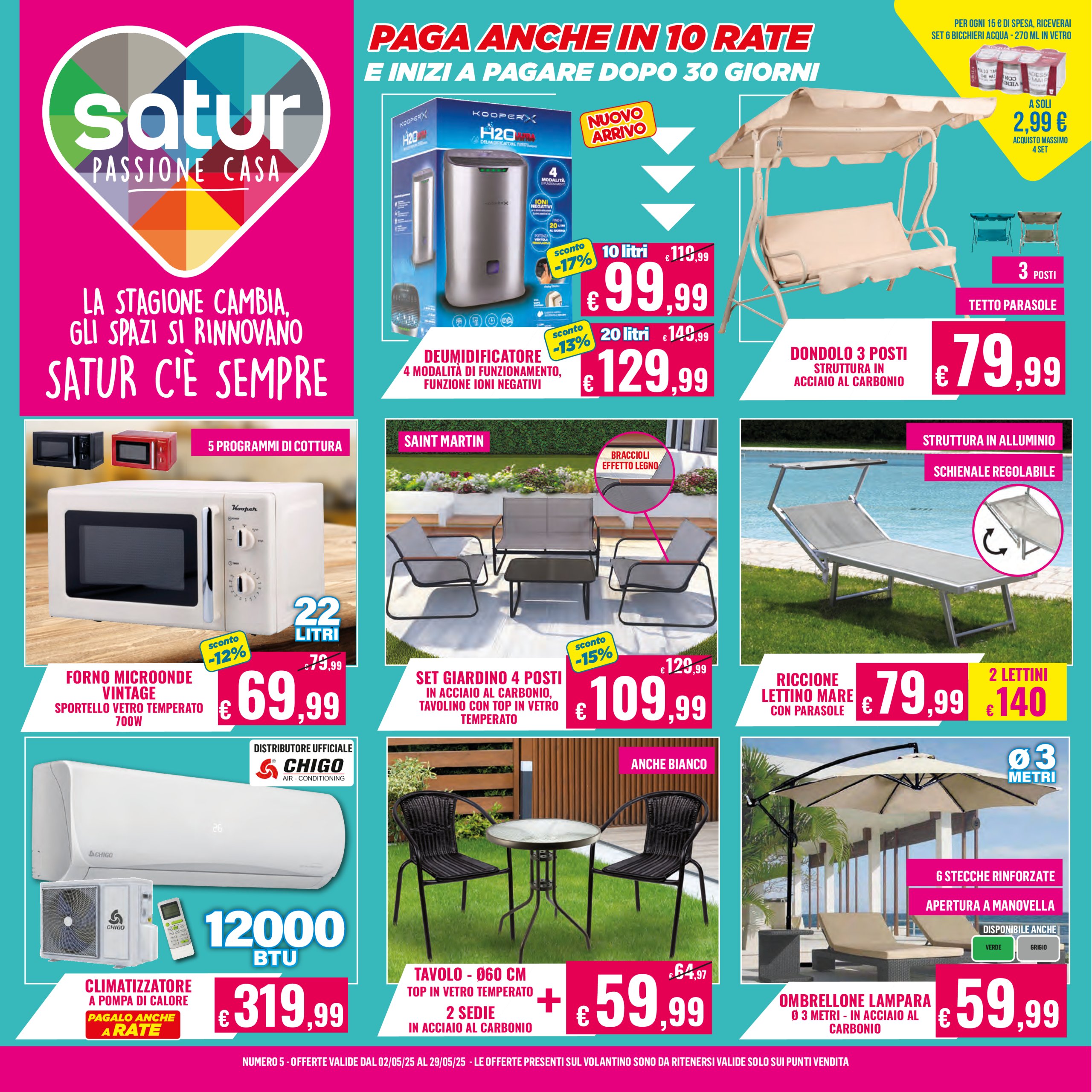 satur - Volantino Satur valido dal 02/05 al 29/05