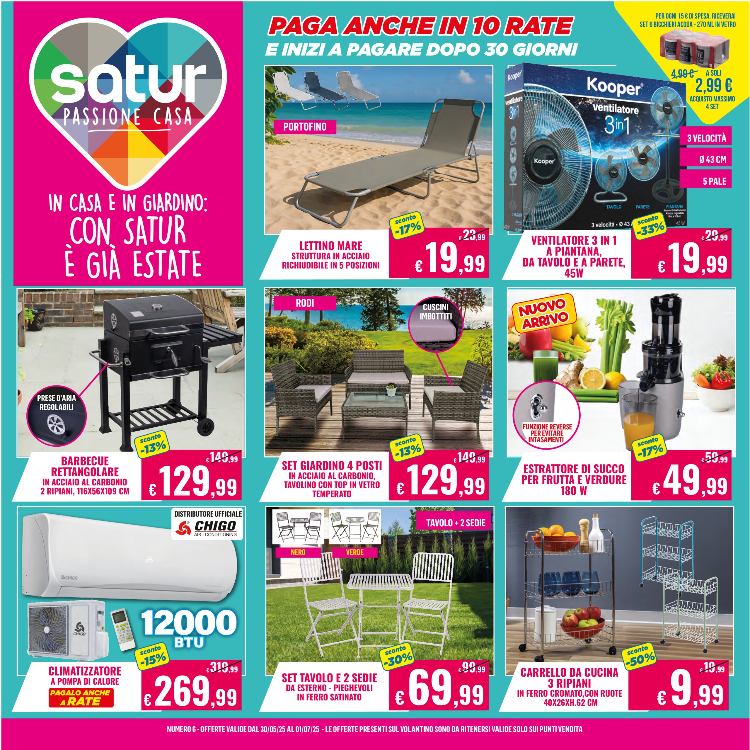 satur - Volantino Satur valido dal 30/05 al 01/07