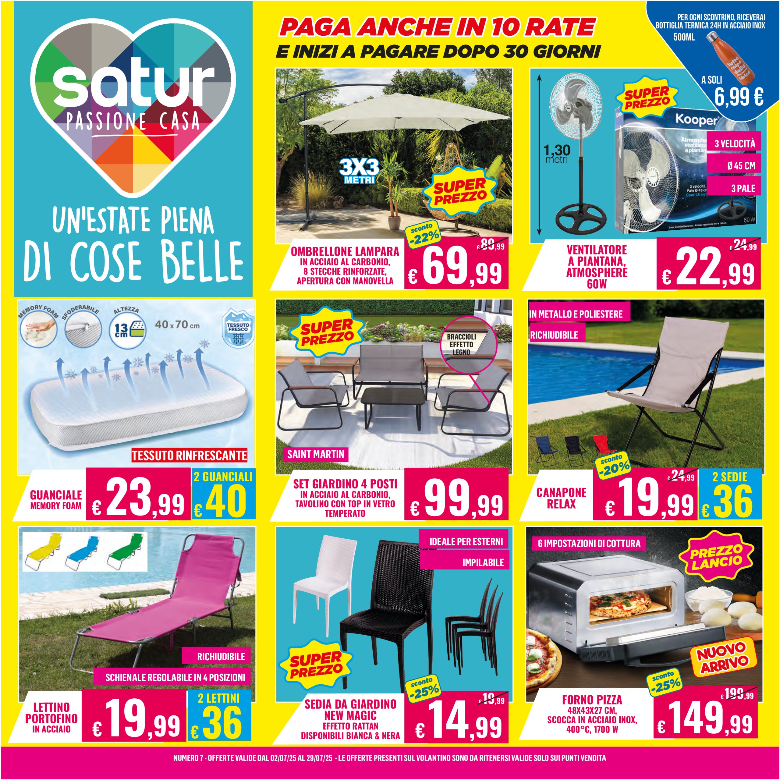 satur - Volantino Satur valido dal 02/07 al 29/07