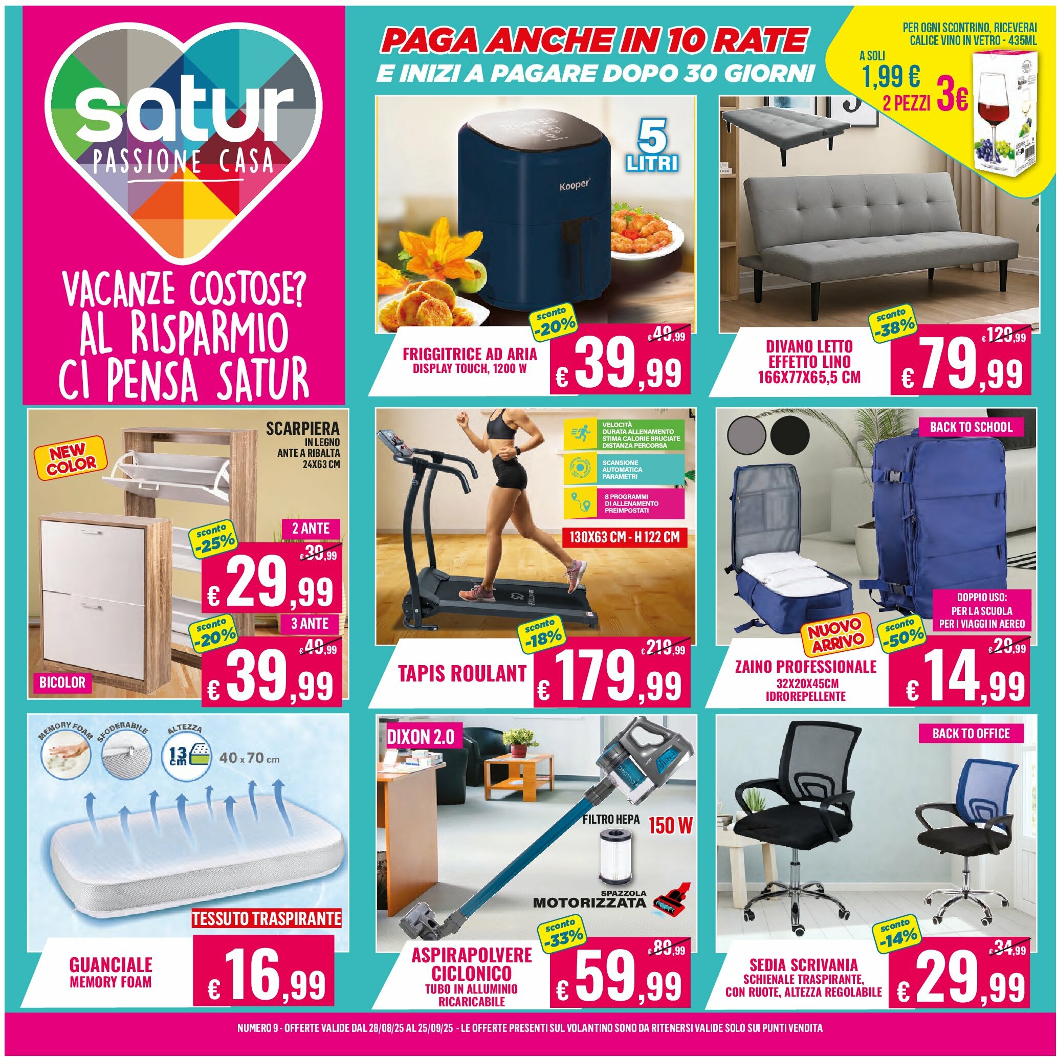 satur - Volantino Satur valido dal 28/08 al 25/09