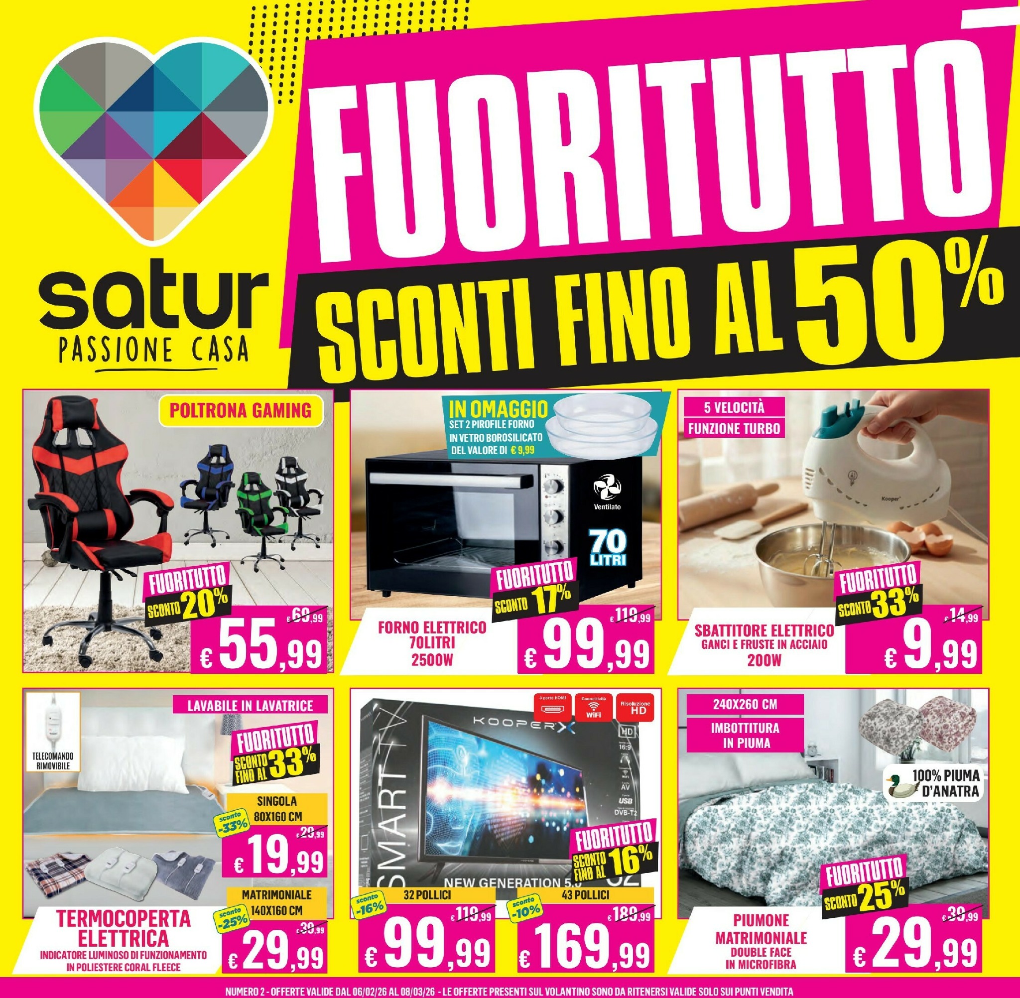 satur - Volantino Satur valido dal 06/02/2026 al 08/03/2026