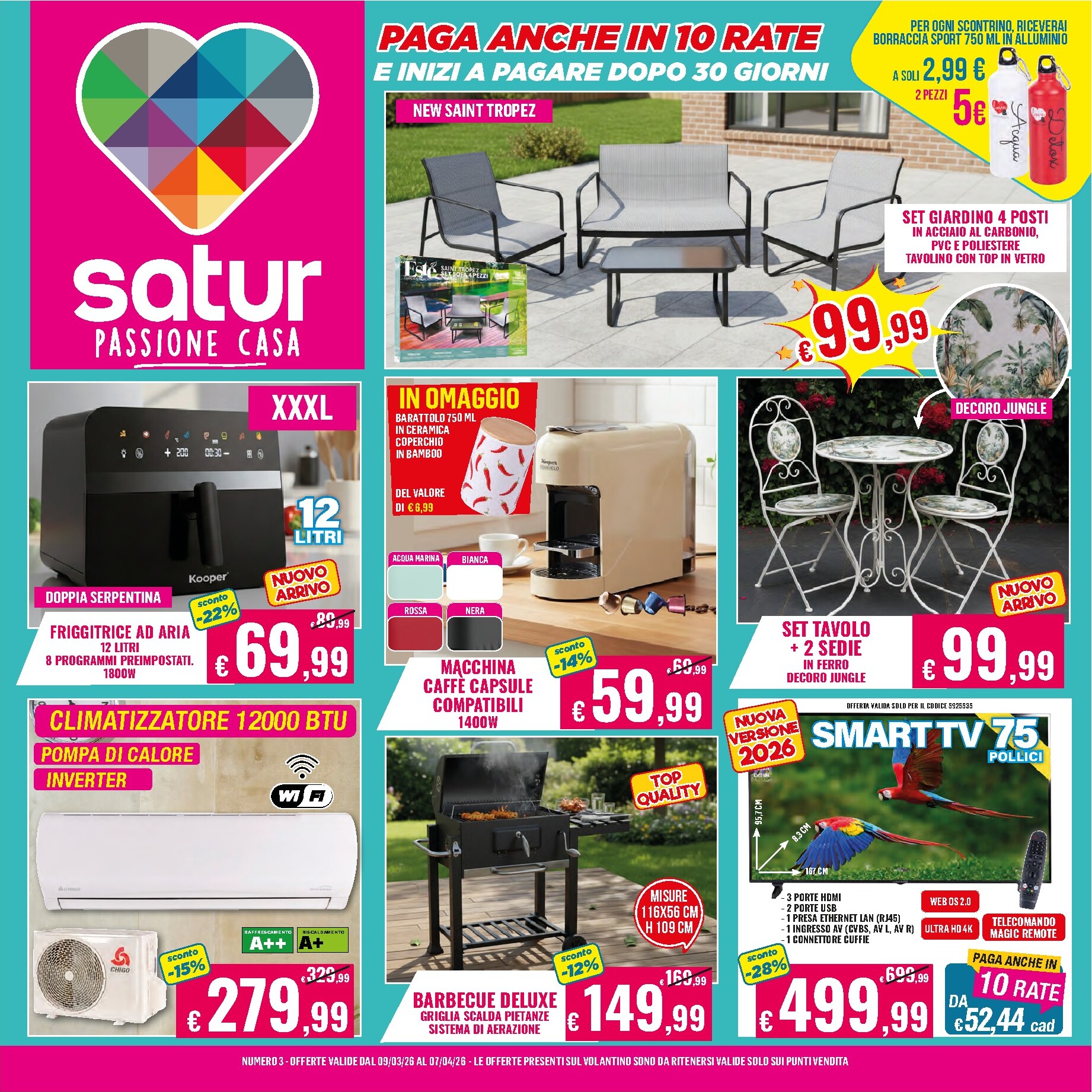 satur - Volantino Satur valido dal 09/03/2026 al 07/04/2026