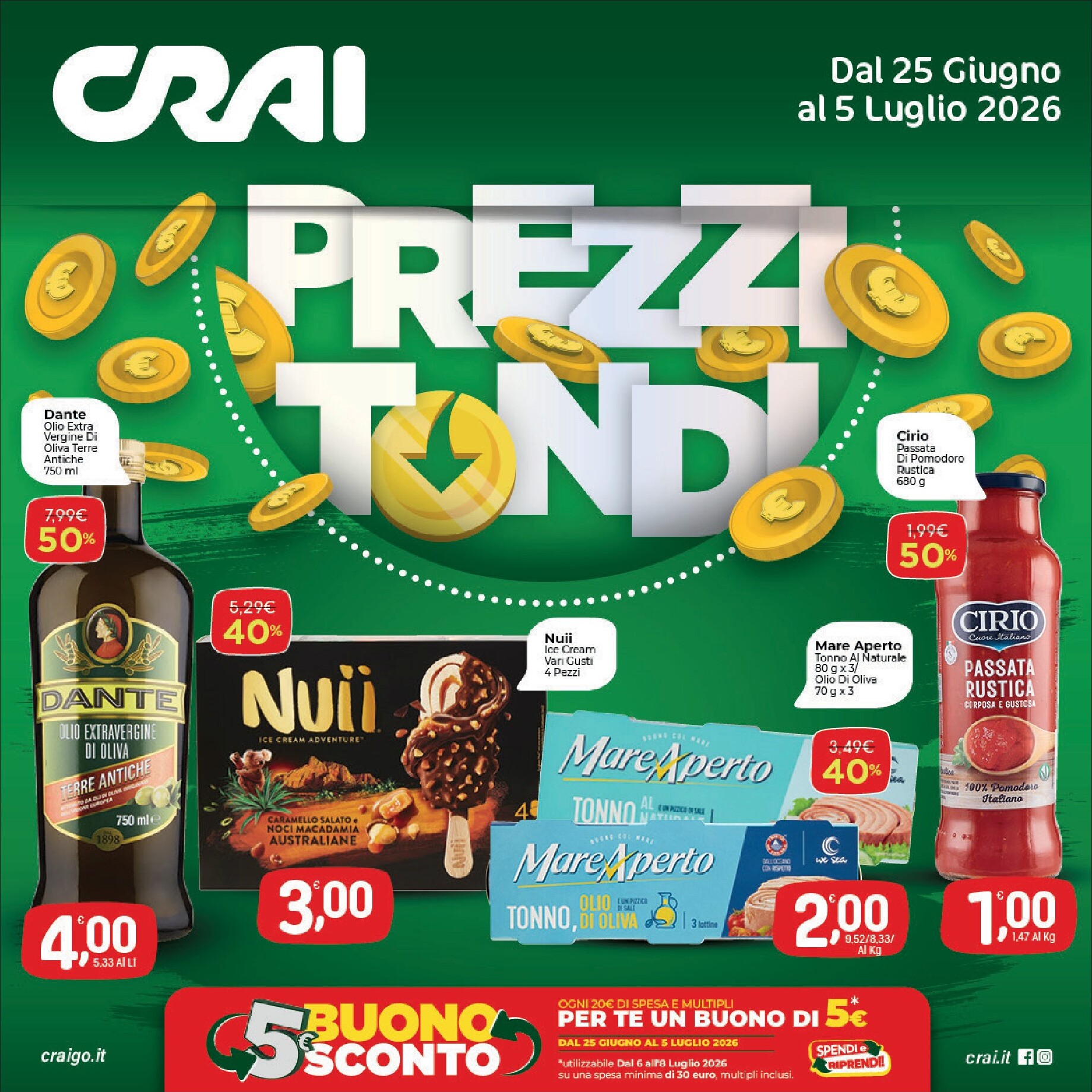 crai - Volantino futuro Crai valido dal giovedì 25/06/2026 al domenica 05/07/2026