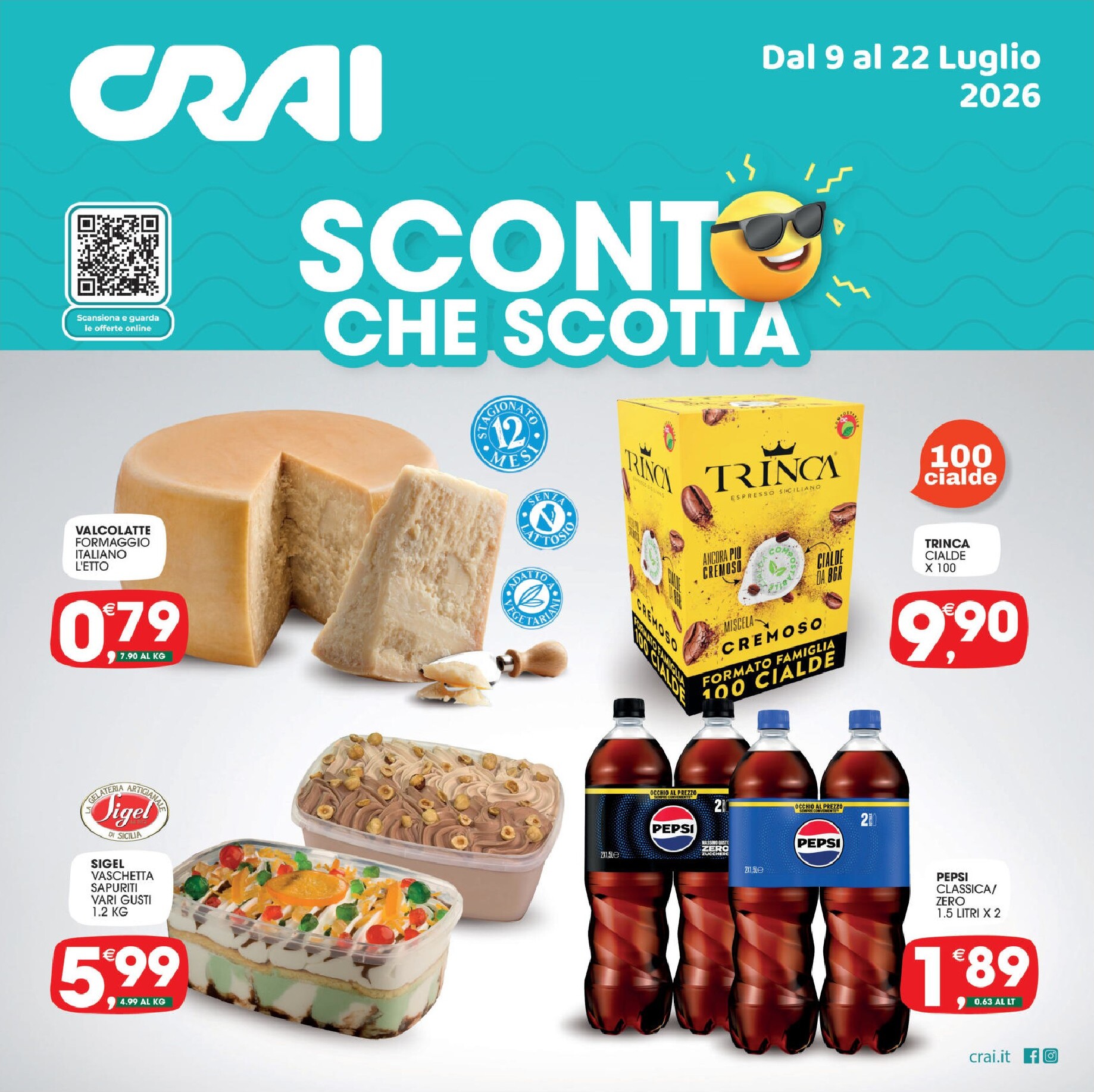 crai - Volantino attuale di Crai valido dal giovedì 09/07/2026 al mercoledì 22/07/2026 - page: 1