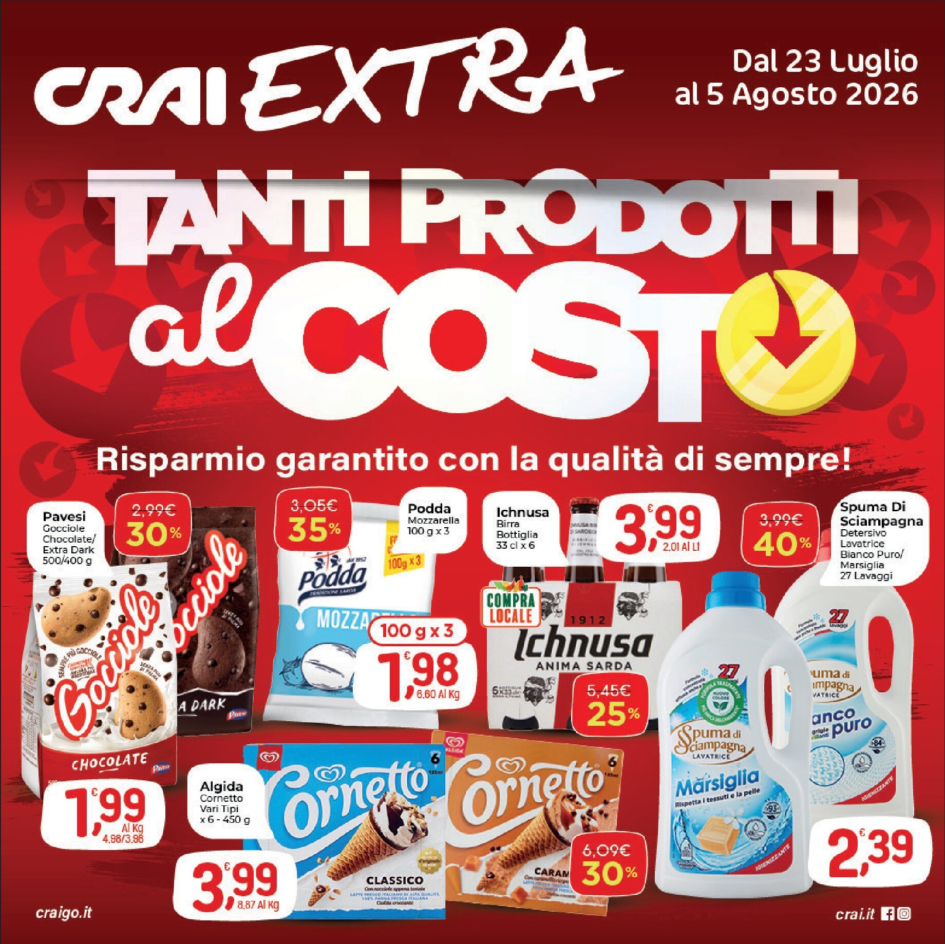 crai - Volantino attuale di Crai - Extra valido dal giovedì 23/07/2026 al mercoledì 05/08/2026