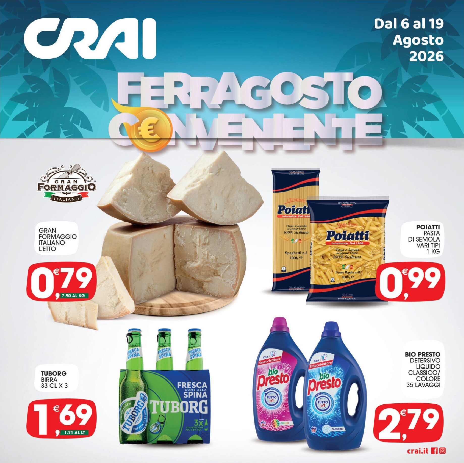 crai - Volantino attuale di Crai Sicilia valido dal giovedì 06/08/2026 al mercoledì 19/08/2026