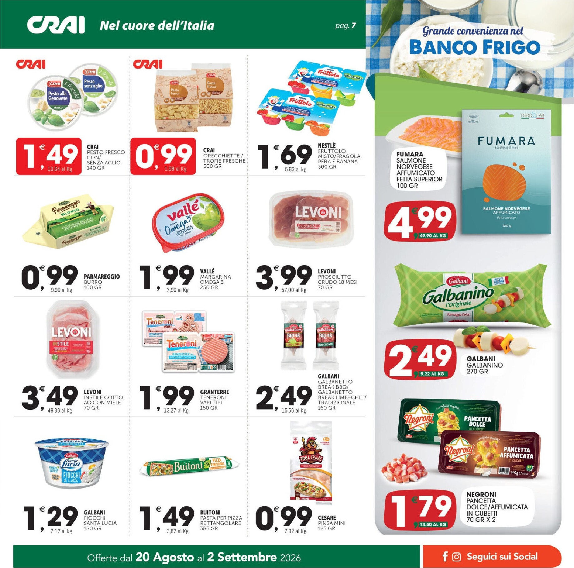 crai - Volantino attuale di Crai - L'estate E' Scontata valido dal giovedì 20/08/2026 al mercoledì 02/09/2026 - page: 7