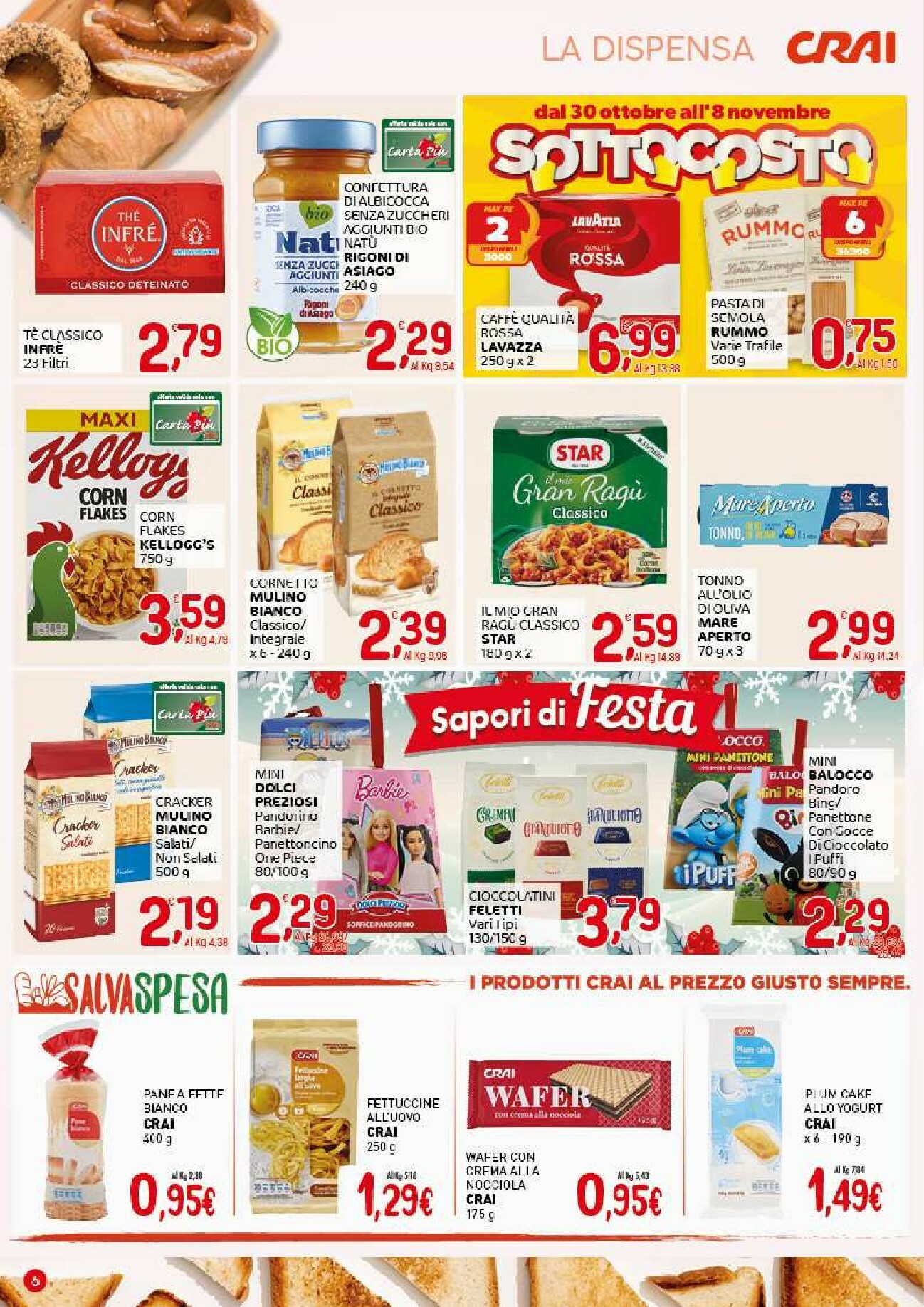 crai - Volantino Crai valido dal 30/10 al 08/11 - page: 6