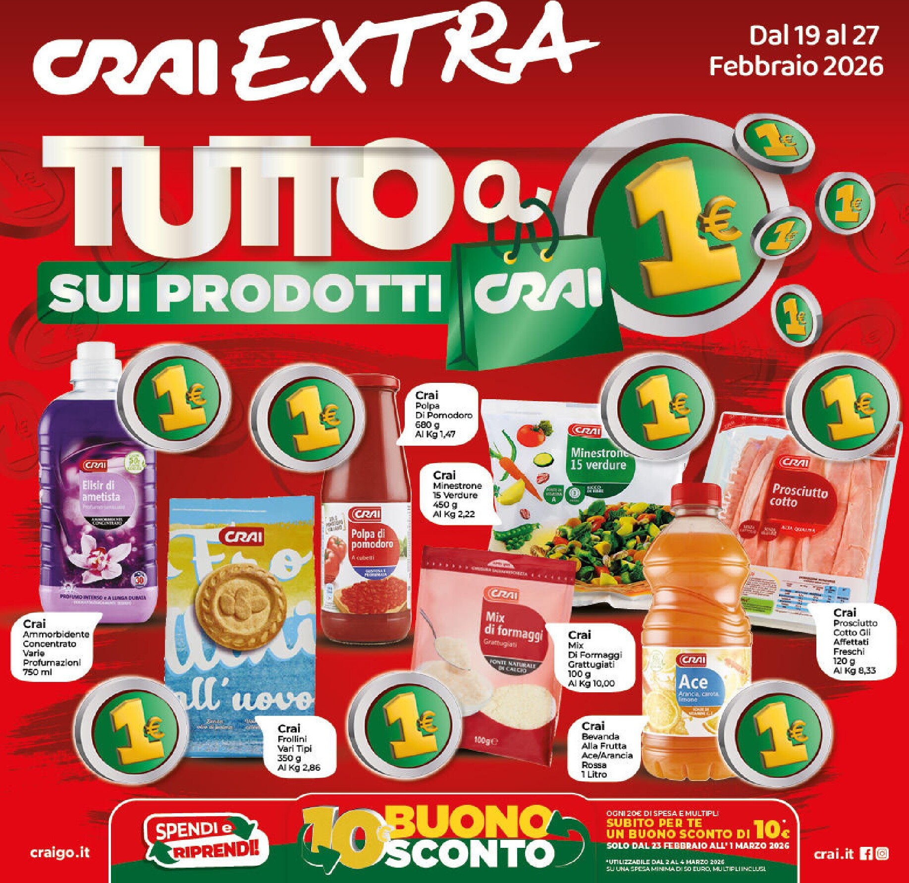 crai - Volantino Crai - Extra valido dal 19/02/2026 al 27/02/2026