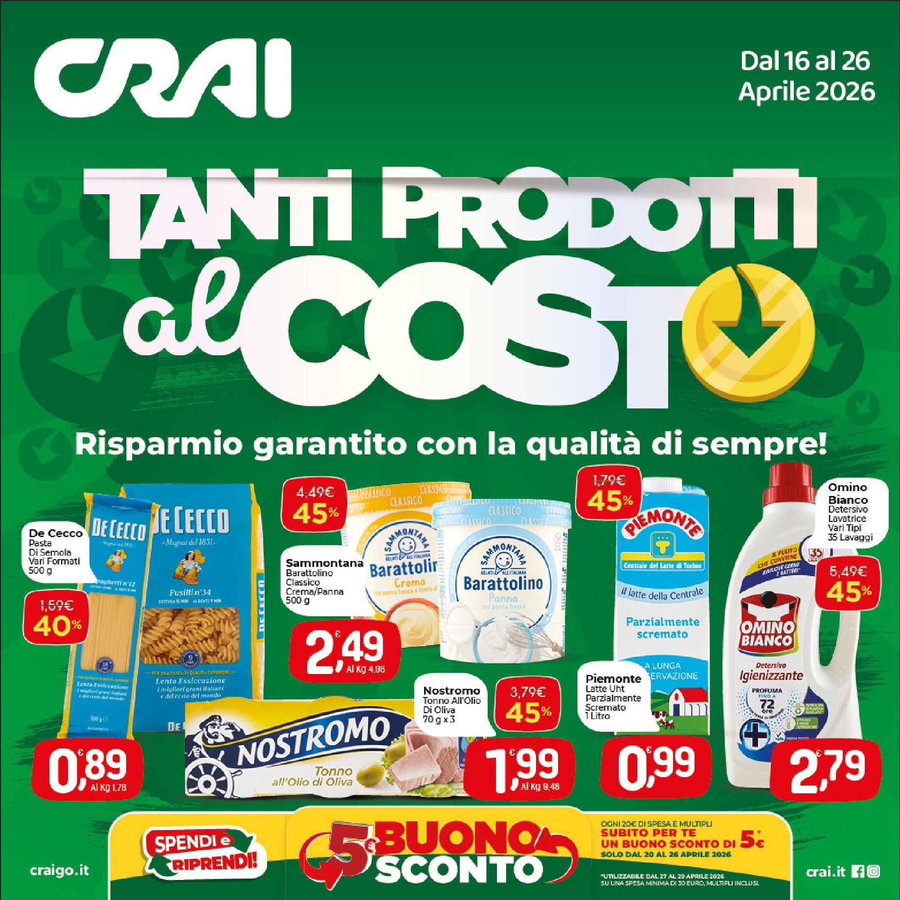 crai - Volantino futuro Crai valido dal giovedì 16/04/2026 al domenica 26/04/2026