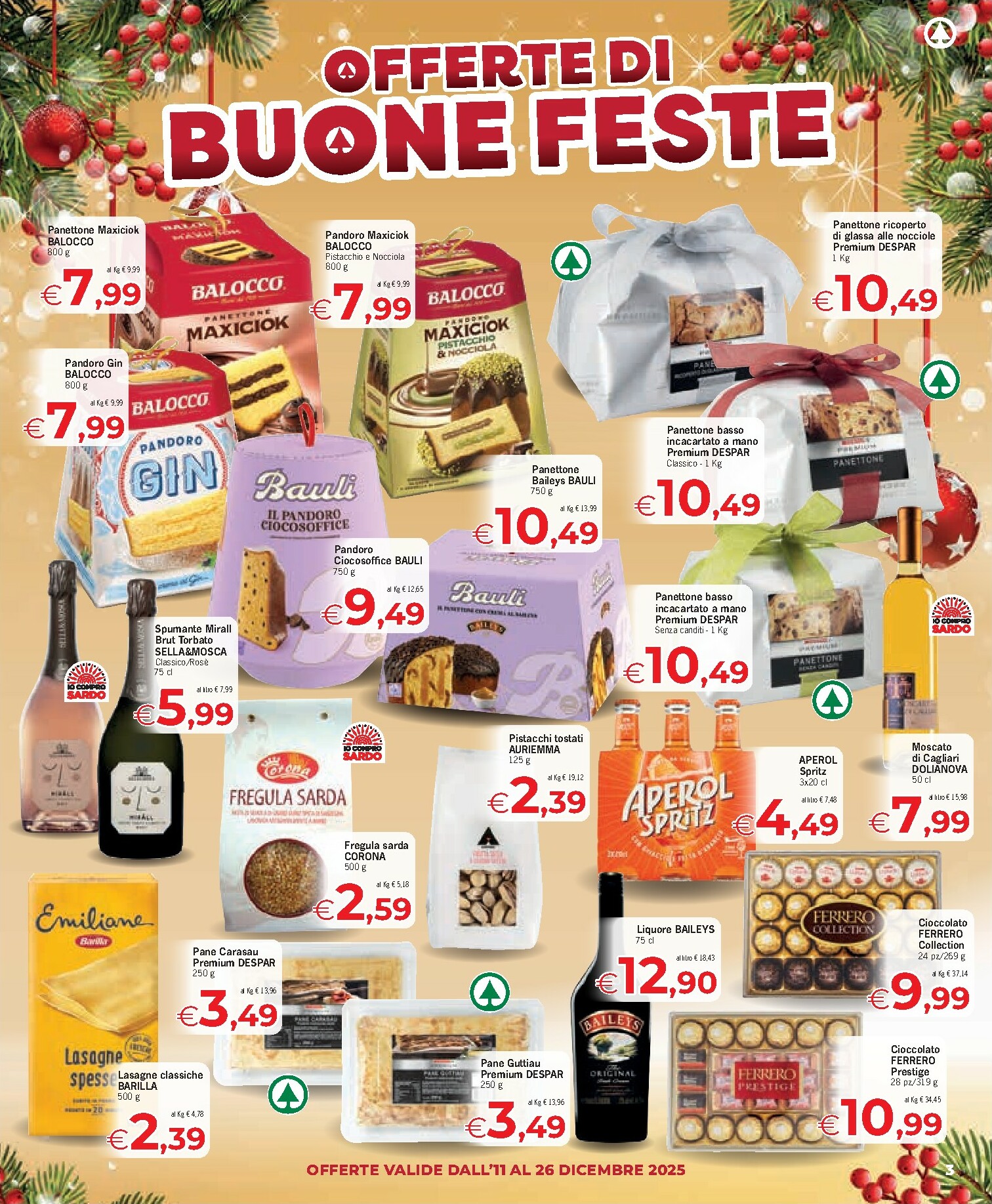 despar - Volantino Despar - Offerte di Buone Feste valido dal 11/12 al 26/12 - page: 3