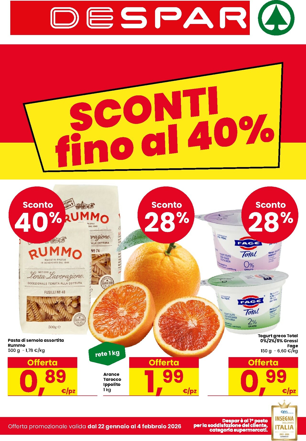 despar - Volantino Despar valido dal 22/01 al 04/02