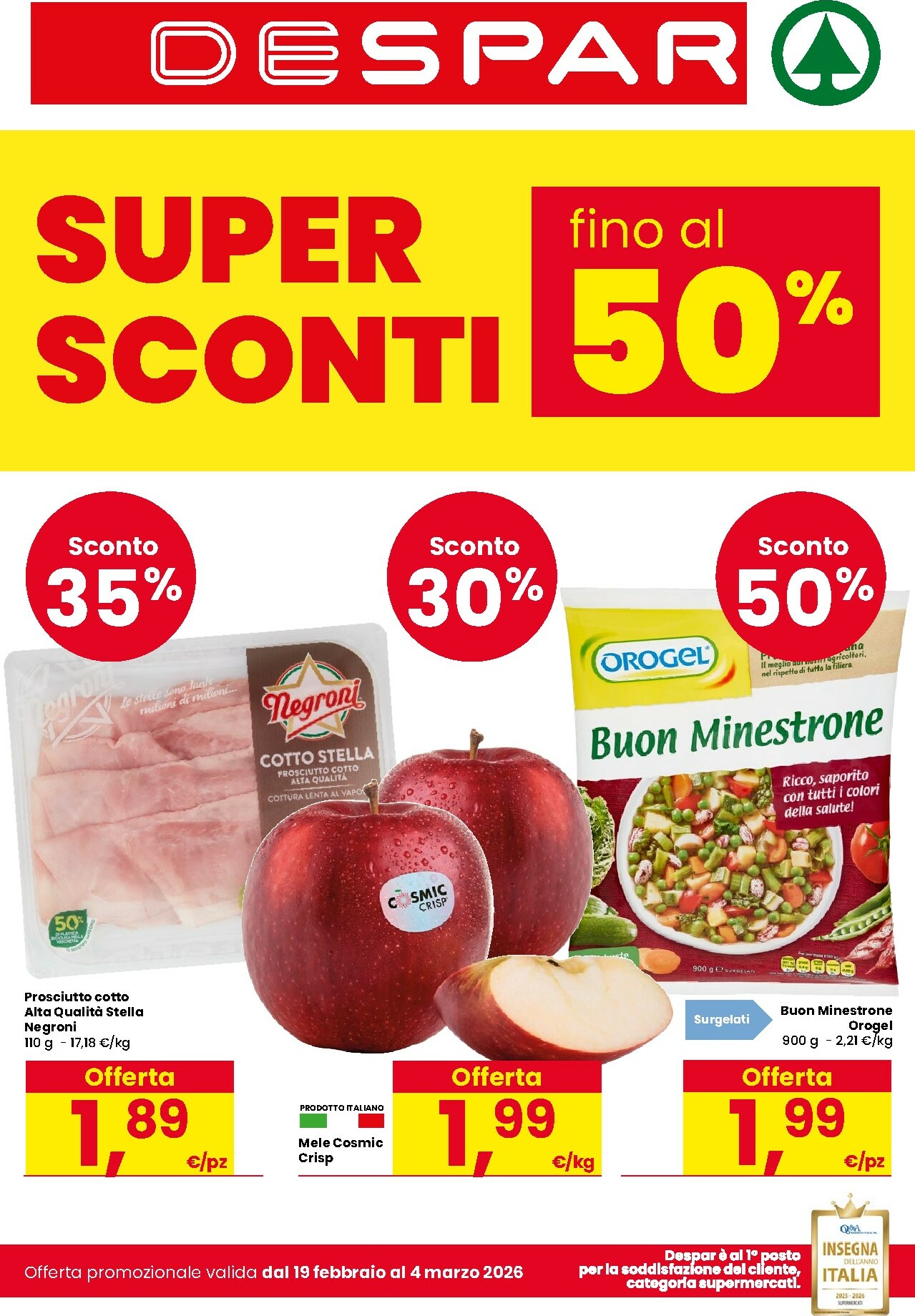 despar - Volantino Despar valido dal 19/02/2026 al 04/03/2026