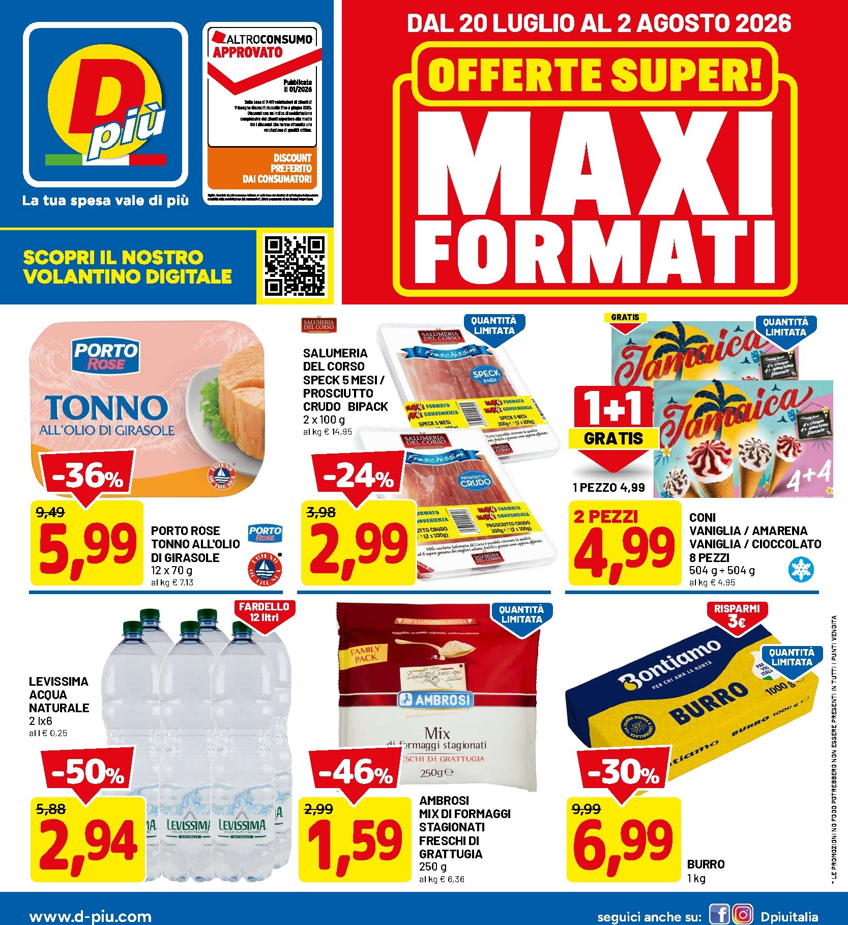 dpiu - Volantino DPiù - d-ap-17-maxi-formati-20-07 per la prossima settimana dal lunedì 20/07/2026 al domenica 02/08/2026