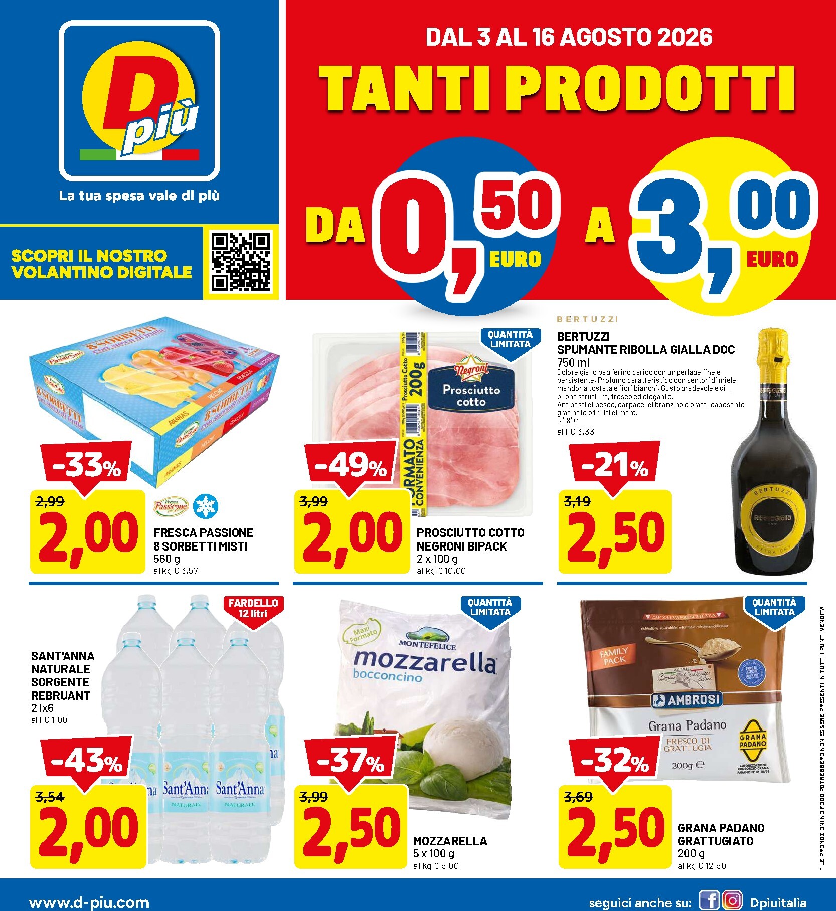 dpiu - Volantino DPiù per la prossima settimana dal lunedì 03/08/2026 al domenica 16/08/2026 - page: 1