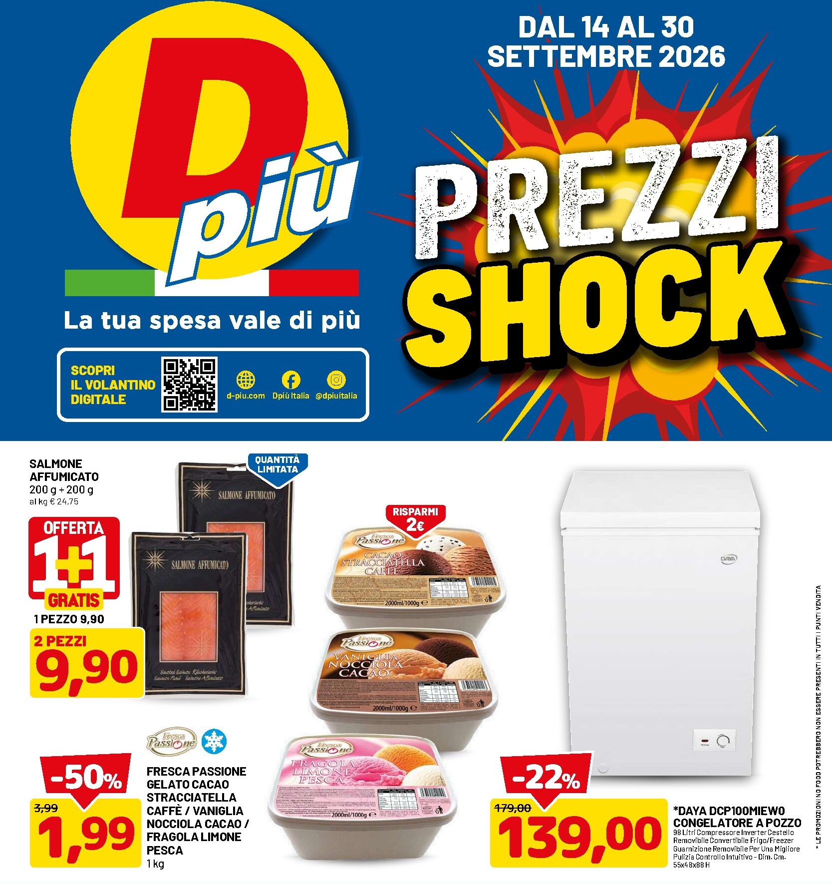 dpiu - Volantino DPiù per la prossima settimana dal lunedì 14/09/2026 al mercoledì 30/09/2026