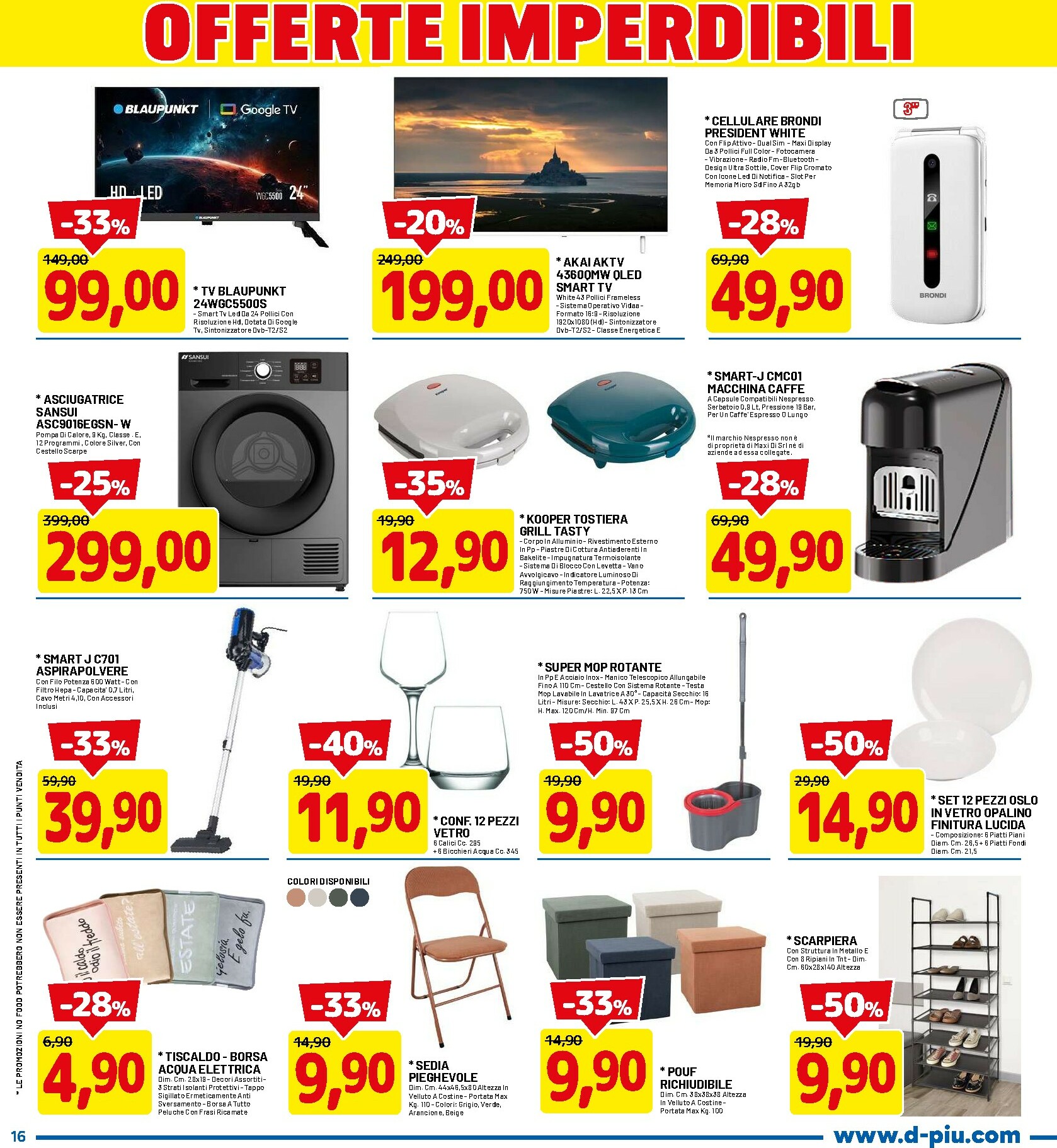 dpiu - Volantino DPiù valido dal 27/10 al 05/11 - page: 16