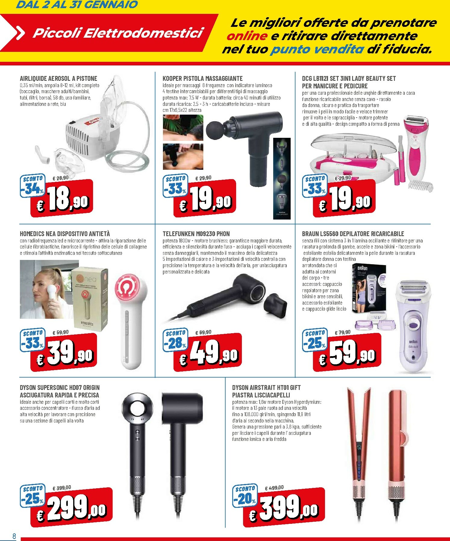 dpiu - Volantino DPiù - Solo Online valido dal 02/01 al 31/01 - page: 8