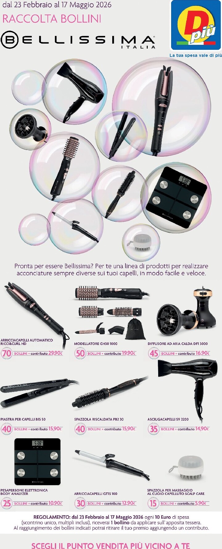 dpiu - Volantino DPiù - Bellissima valido dal 23/02/2026 al 17/05/2026