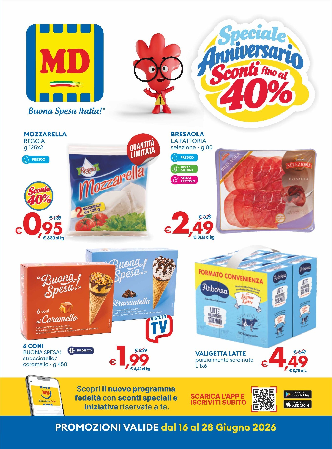 md-discount - Volantino futuro MD valido dal martedì 16/06/2026 al domenica 28/06/2026 - page: 1